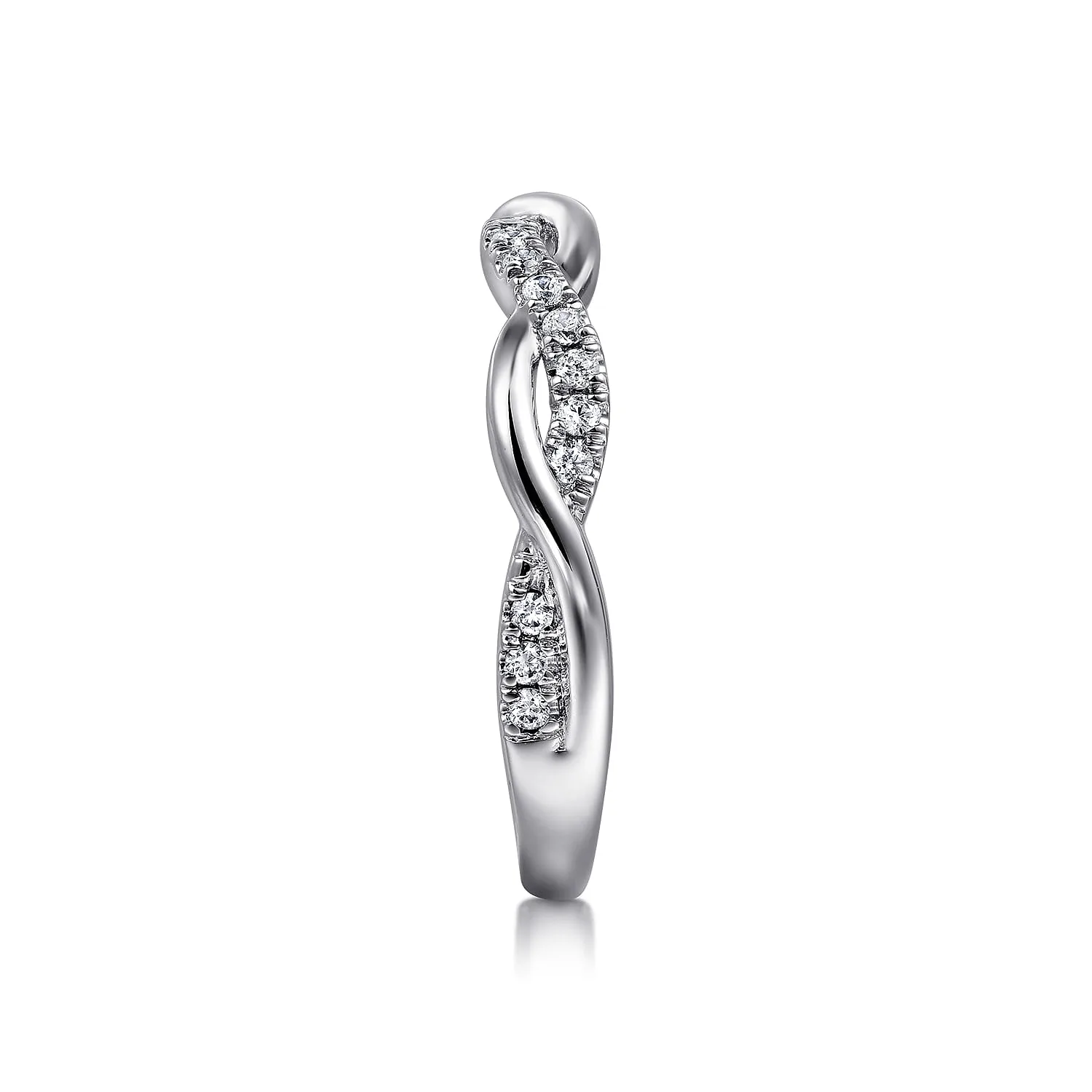 Diamond Wedding Band in 14K White Gold, photograph 5