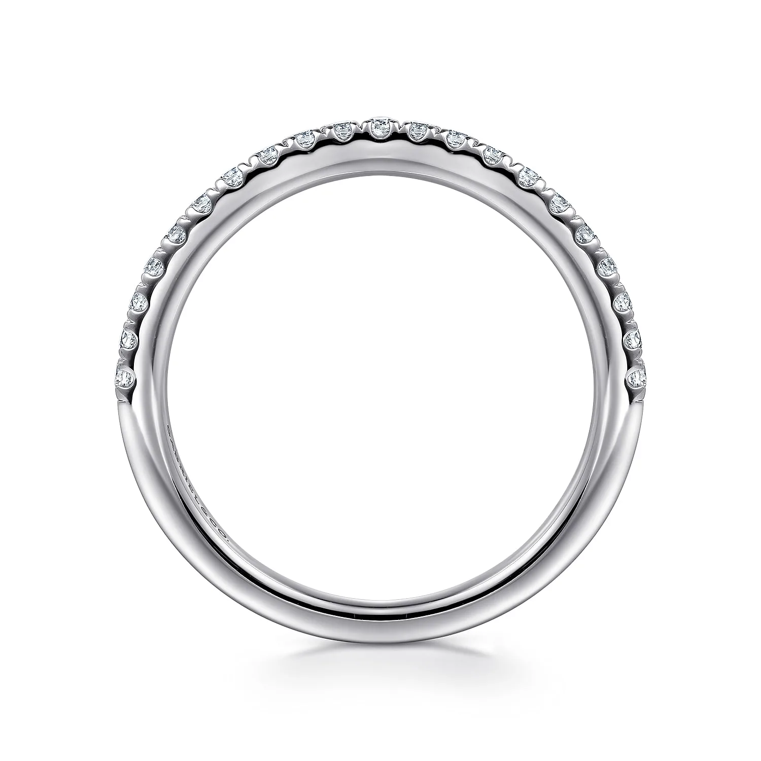 Diamond Wedding Band in 14K White Gold, photograph 2