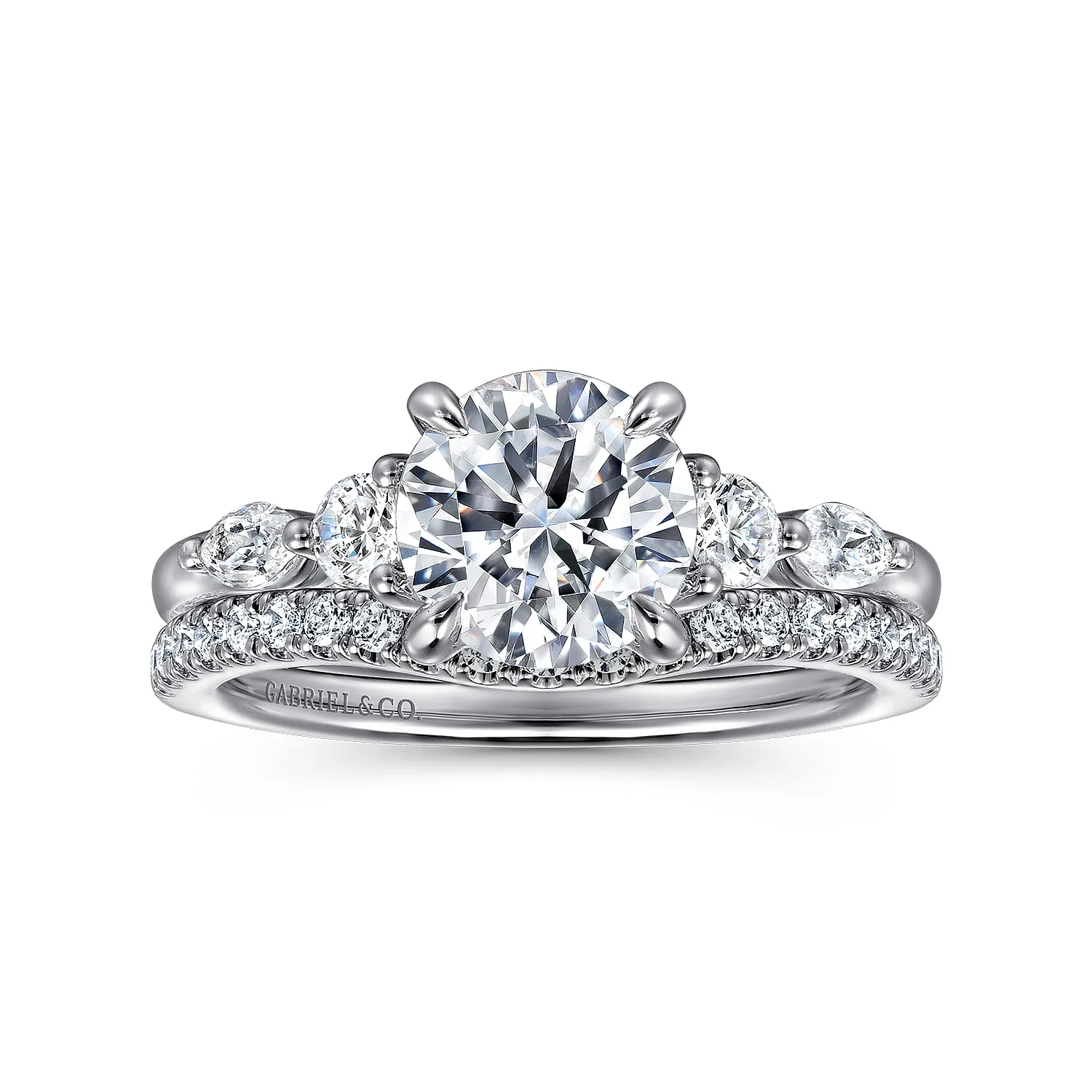 Diamond Wedding Band in 14K White Gold, photograph 4
