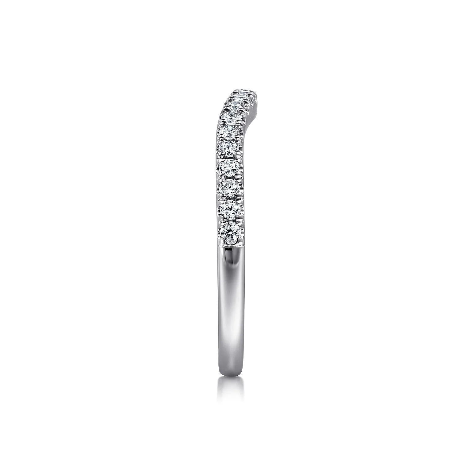 Diamond Wedding Band in 14K White Gold, photograph 5