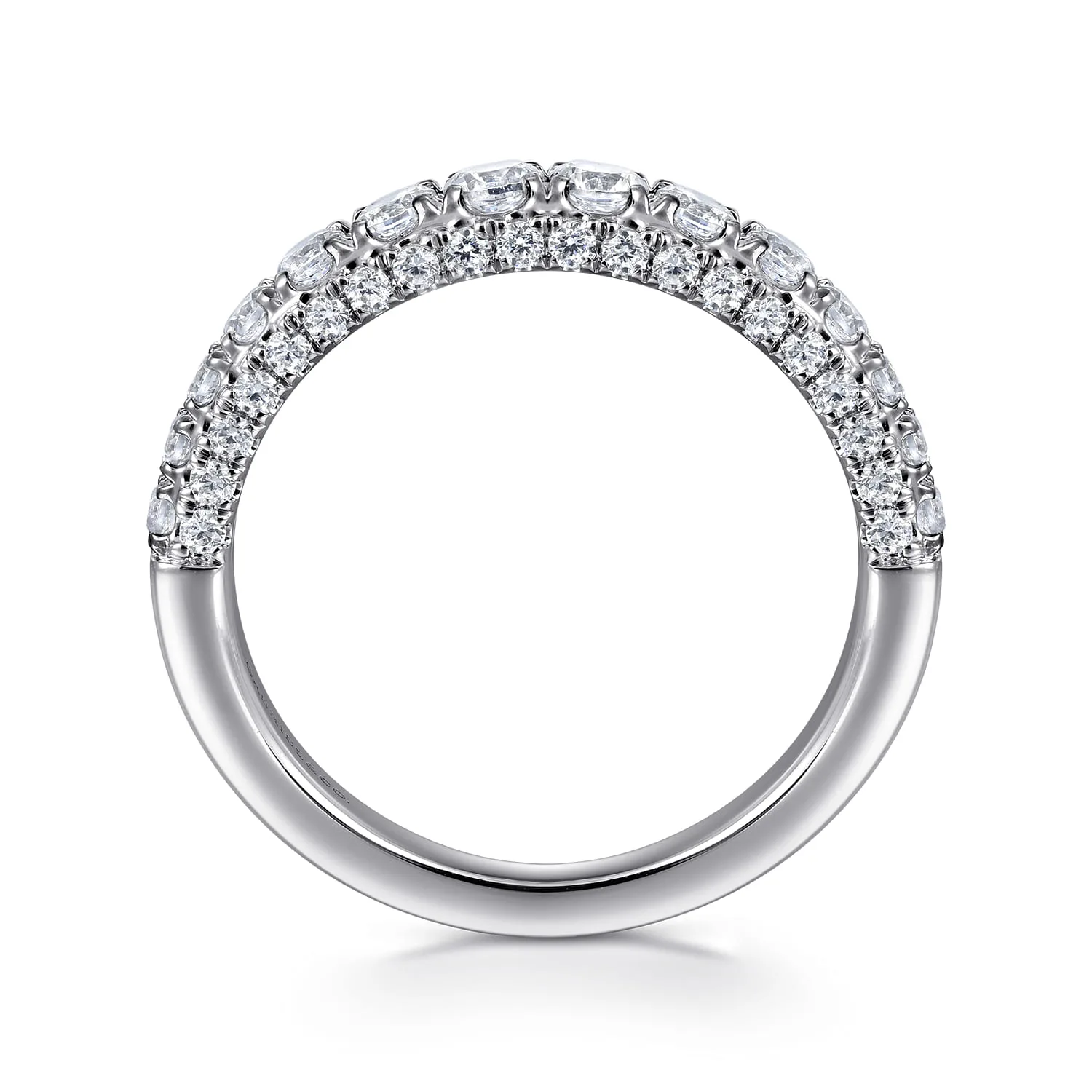 Diamond Matching Wedding Band in 14K White Gold, photograph 2