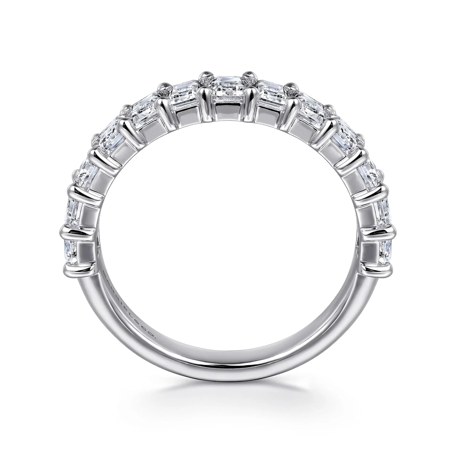 Diamond Matching Wedding Band in 14K White Gold, photograph 2