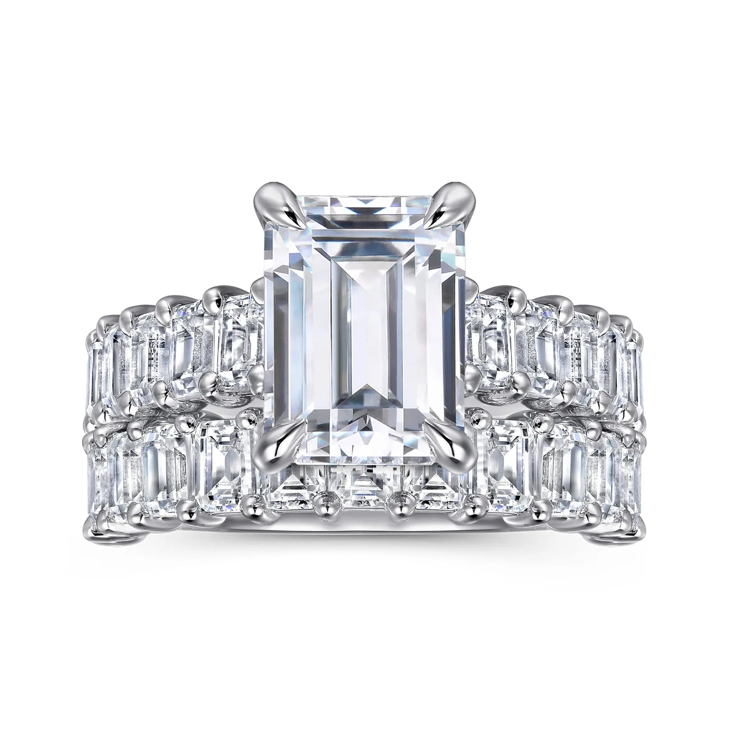 Diamond Matching Wedding Band in 14K White Gold, photograph 4