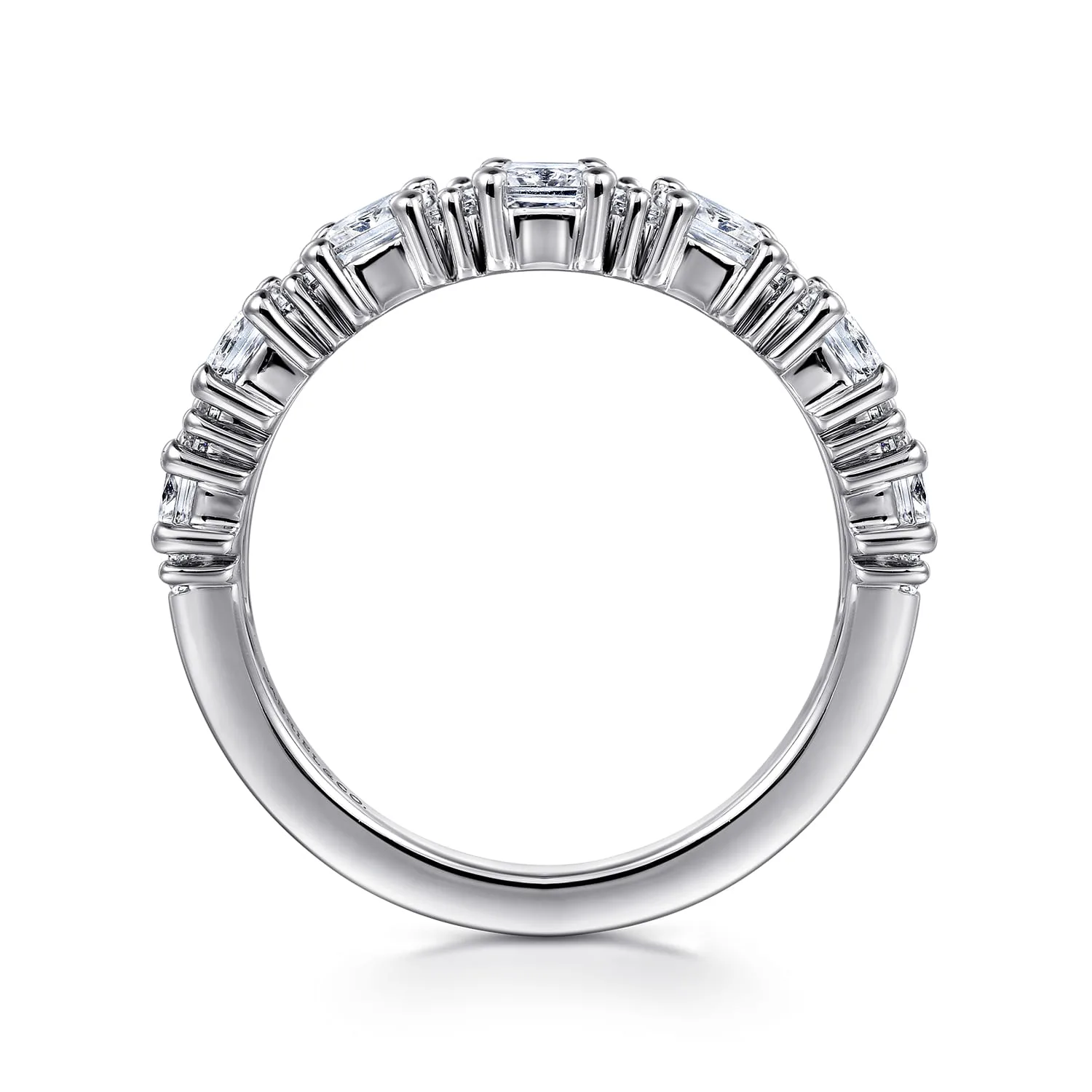 Diamond Matching Wedding Band in 14K White Gold, photograph 2