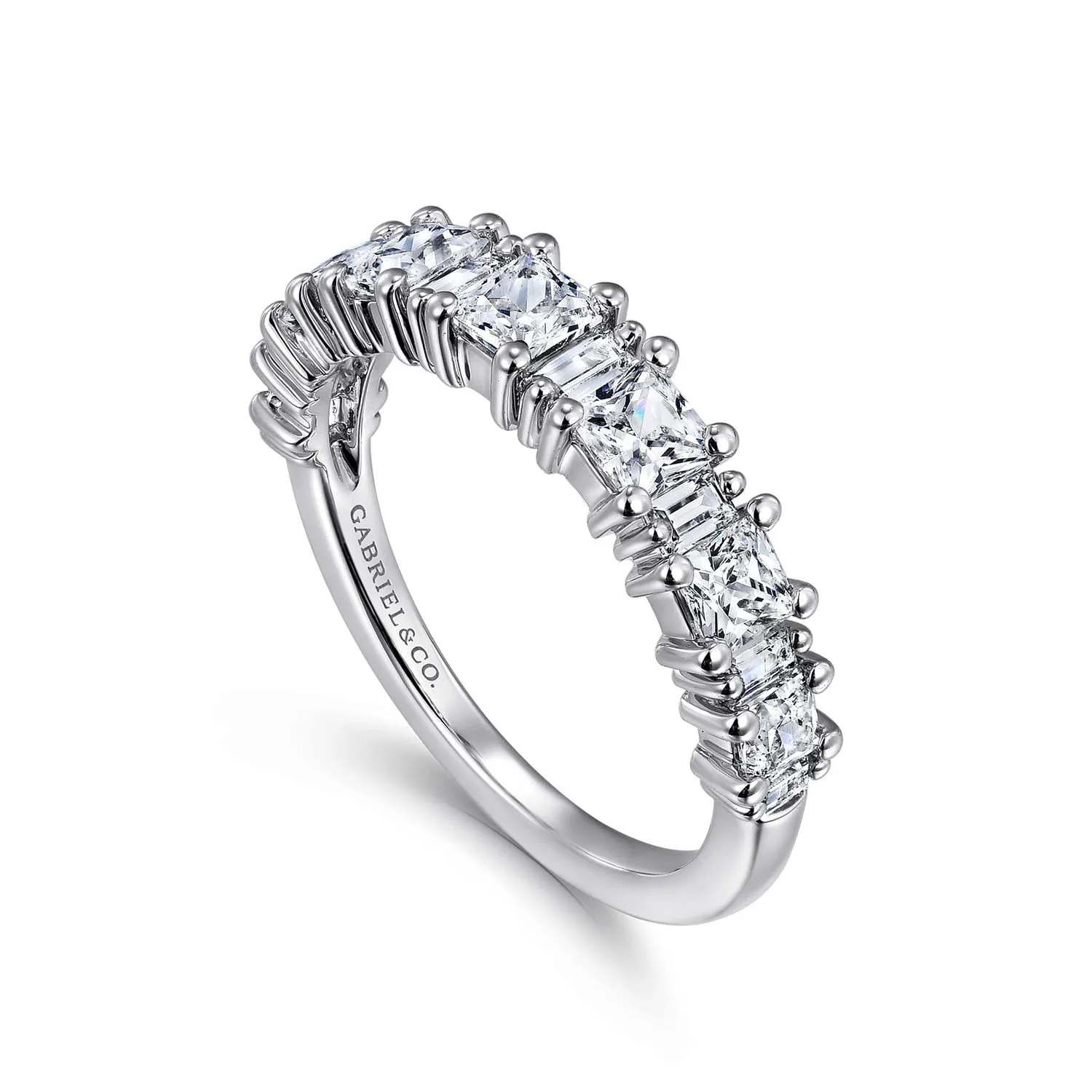Diamond Matching Wedding Band in 14K White Gold, photograph 3