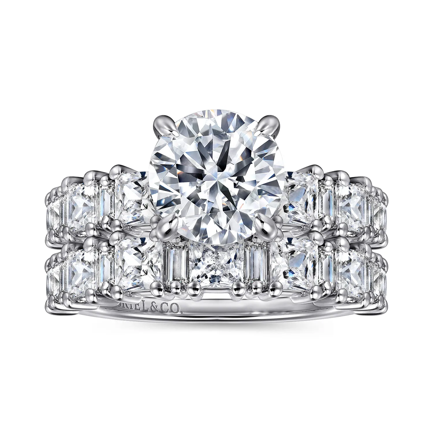 Diamond Matching Wedding Band in 14K White Gold, photograph 4