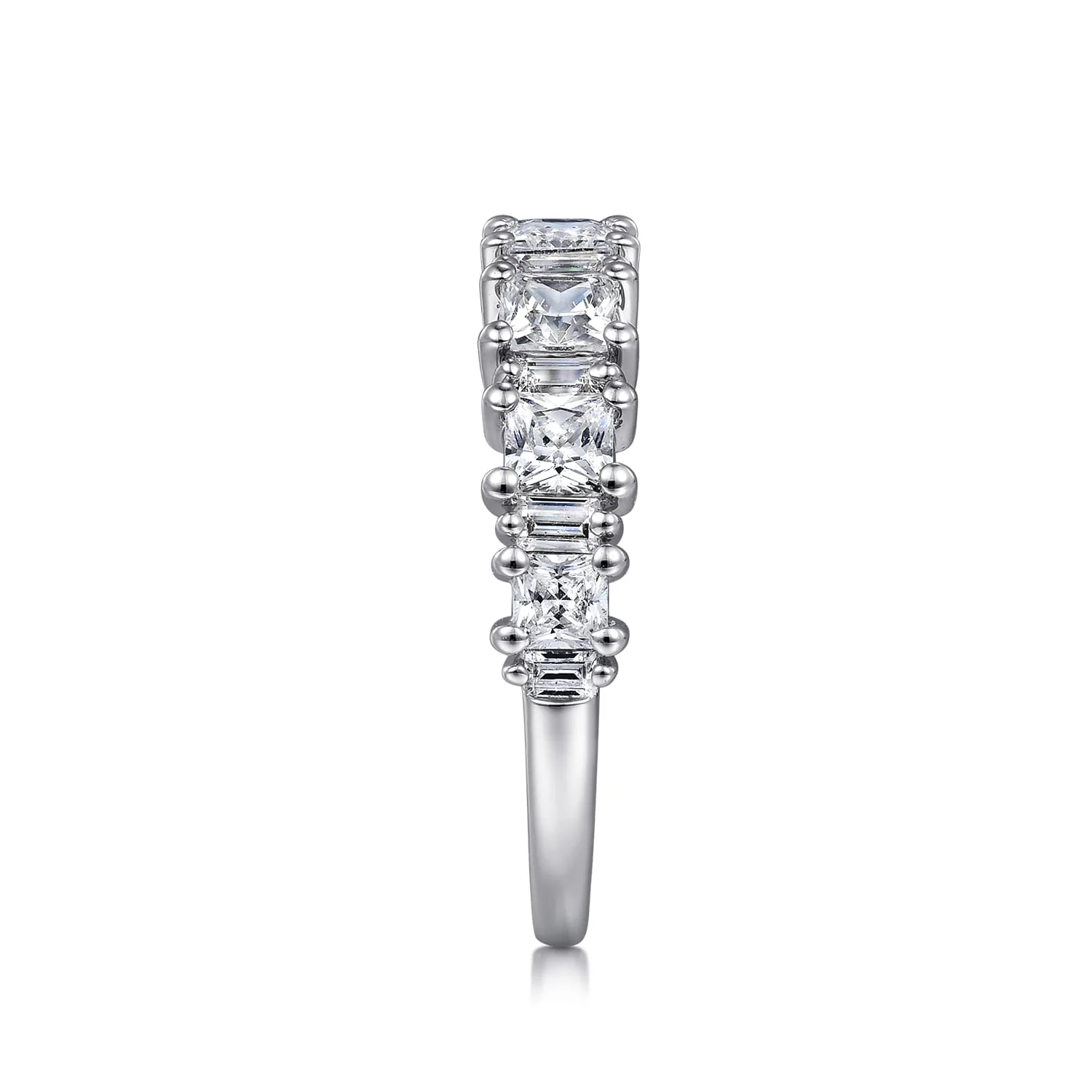 Diamond Matching Wedding Band in 14K White Gold, photograph 5