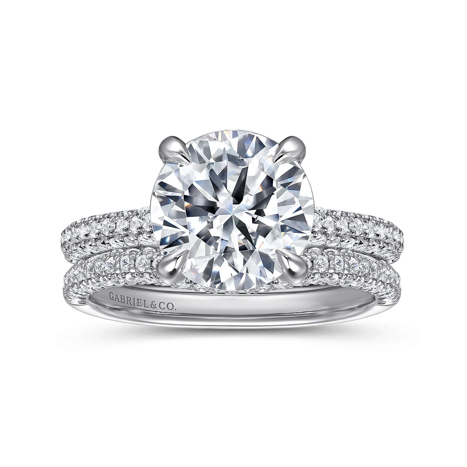 Diamond Wedding Band in 14K White Gold, photograph 4