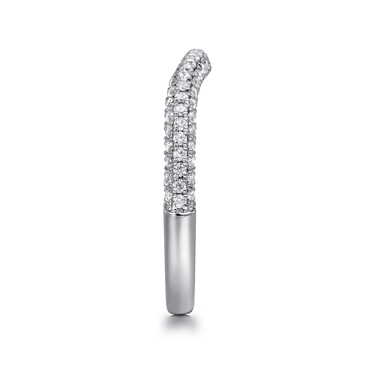 Diamond Wedding Band in 14K White Gold, photograph 5