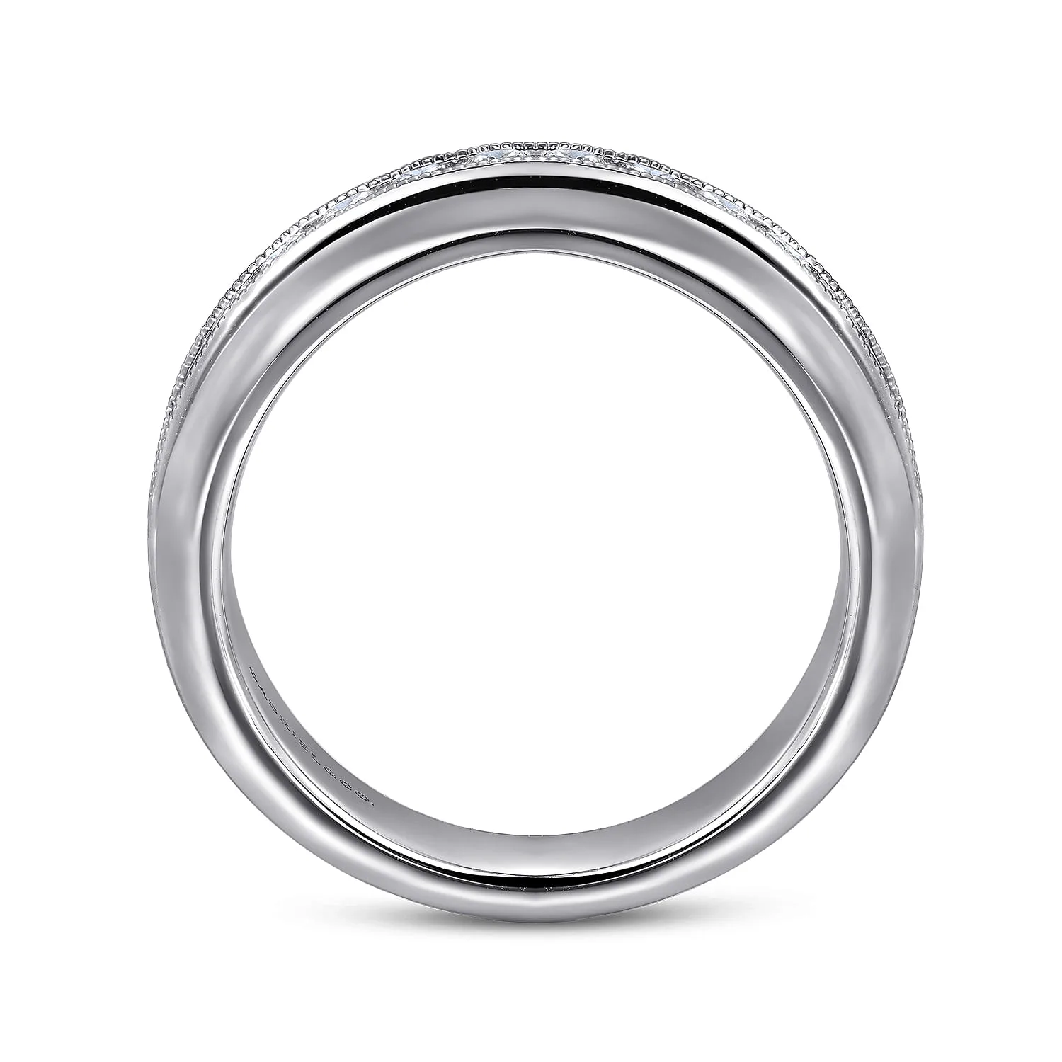 Diamond Matching Wedding Band in 14K White Gold, photograph 2
