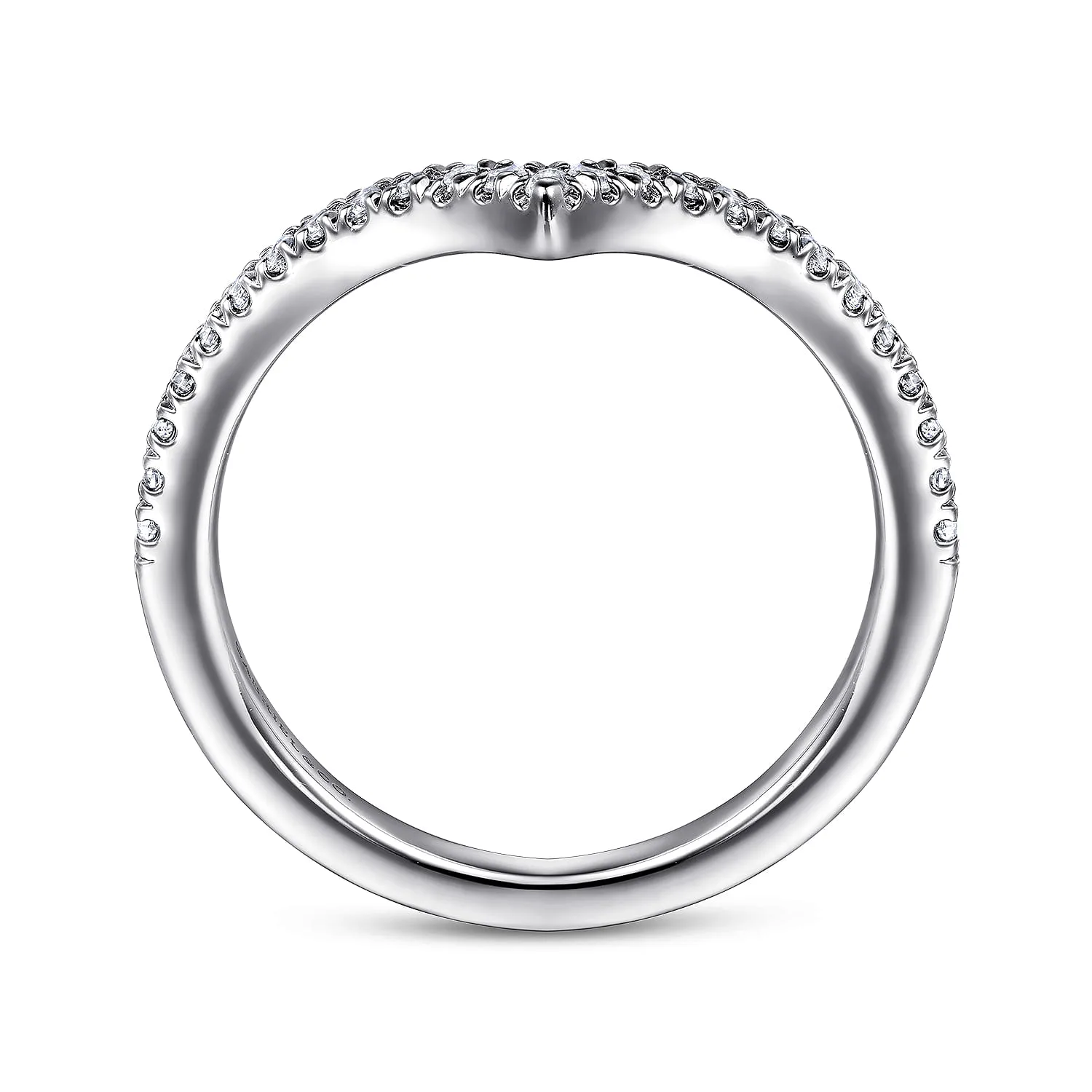Diamond Wedding Band in 14K White Gold, photograph 2