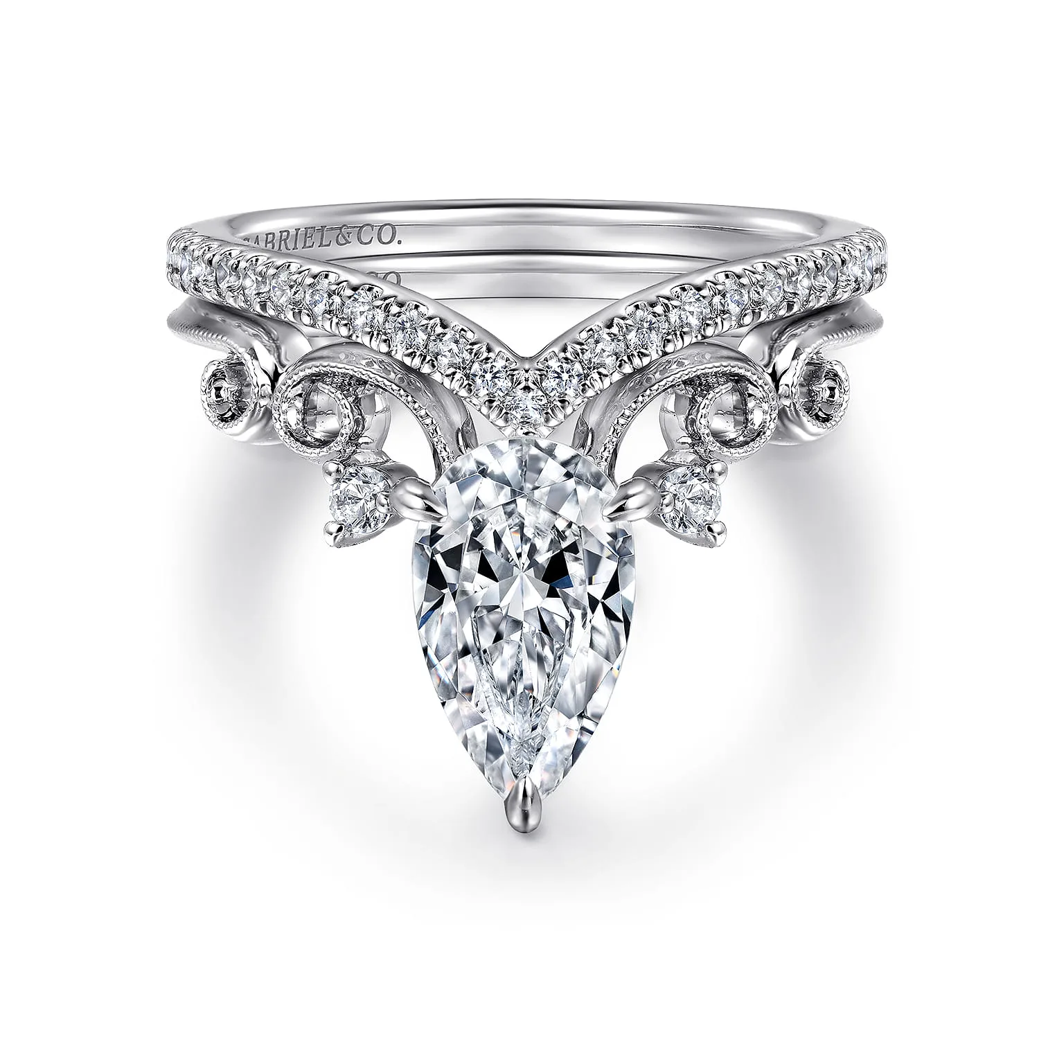 Diamond Wedding Band in 14K White Gold, photograph 4