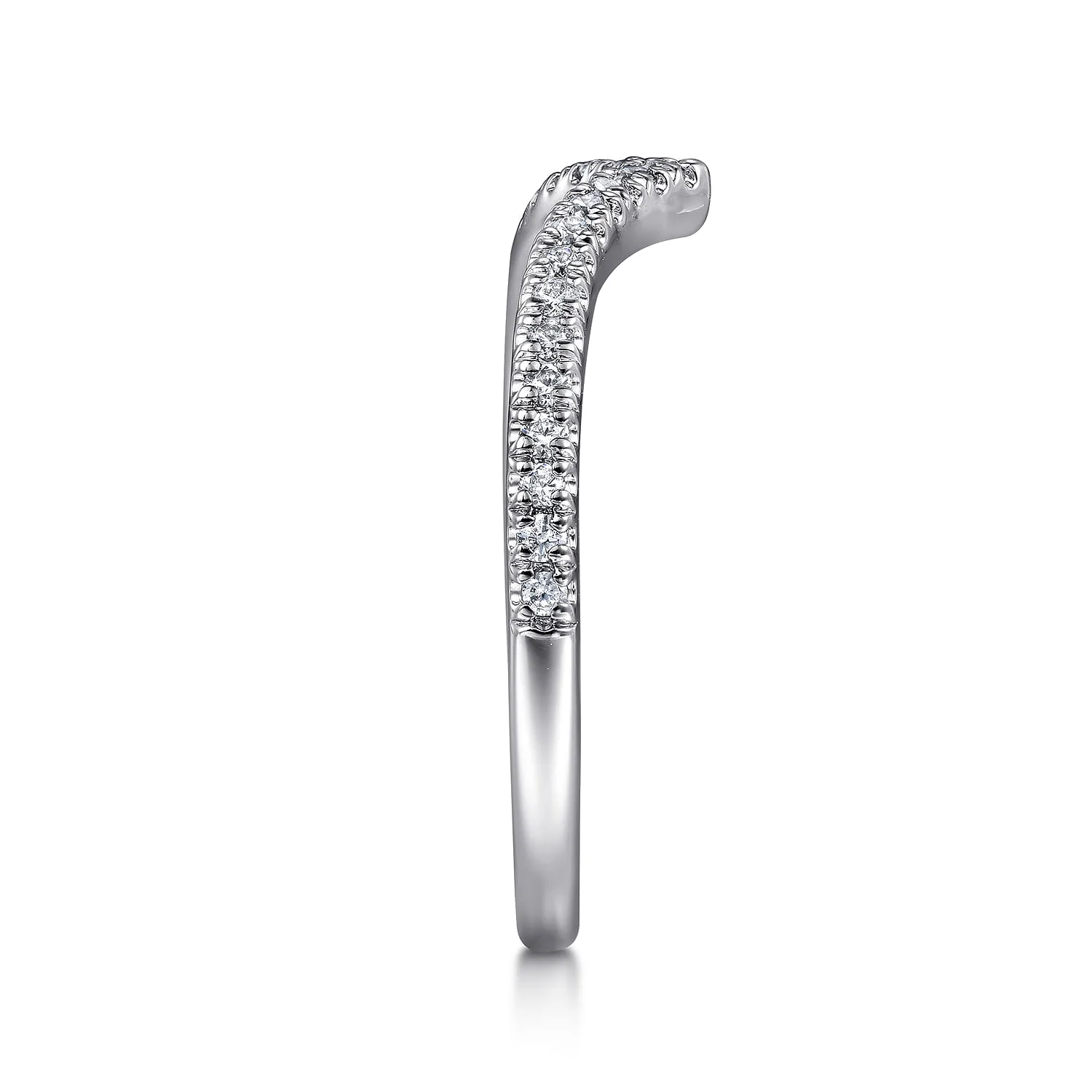 Diamond Wedding Band in 14K White Gold, photograph 5