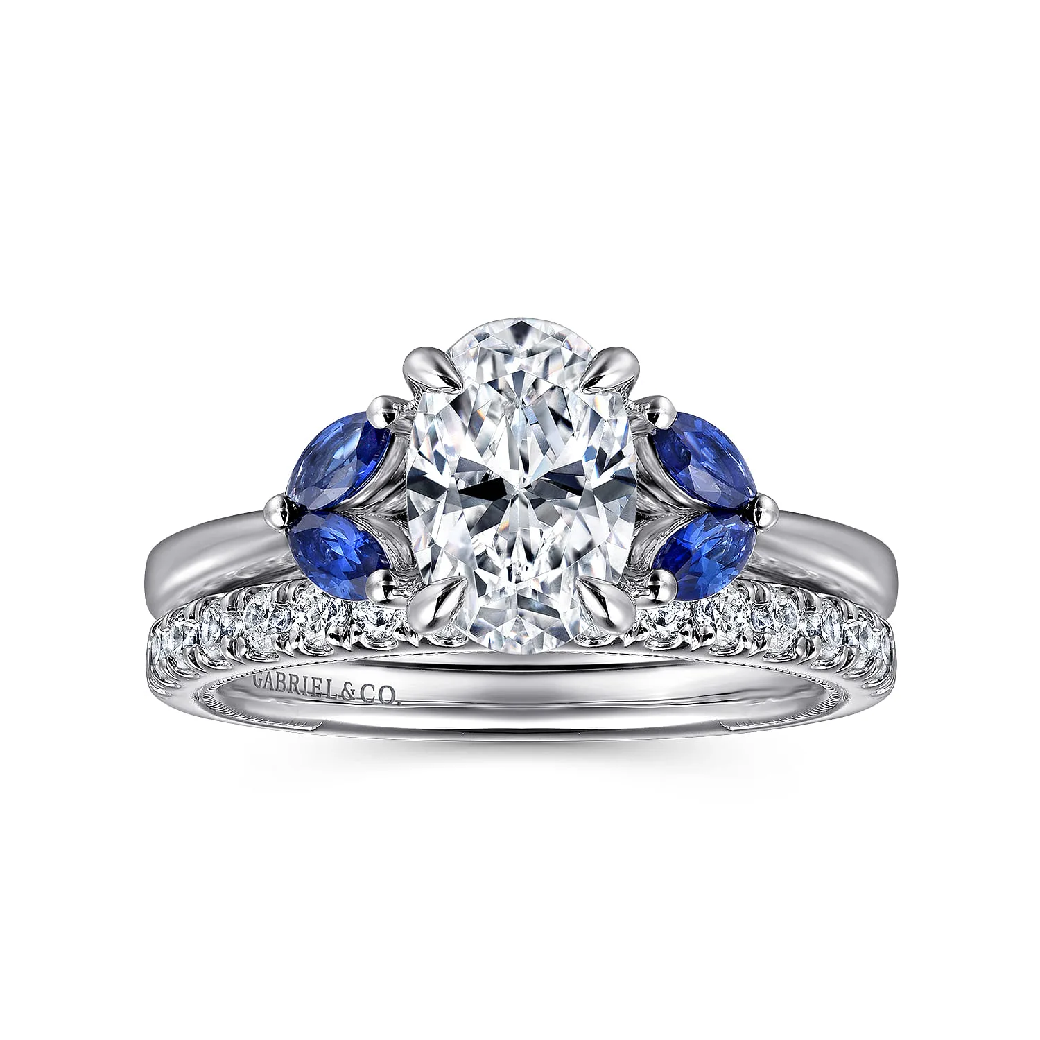 Diamond Wedding Band in 14K White Gold, photograph 4