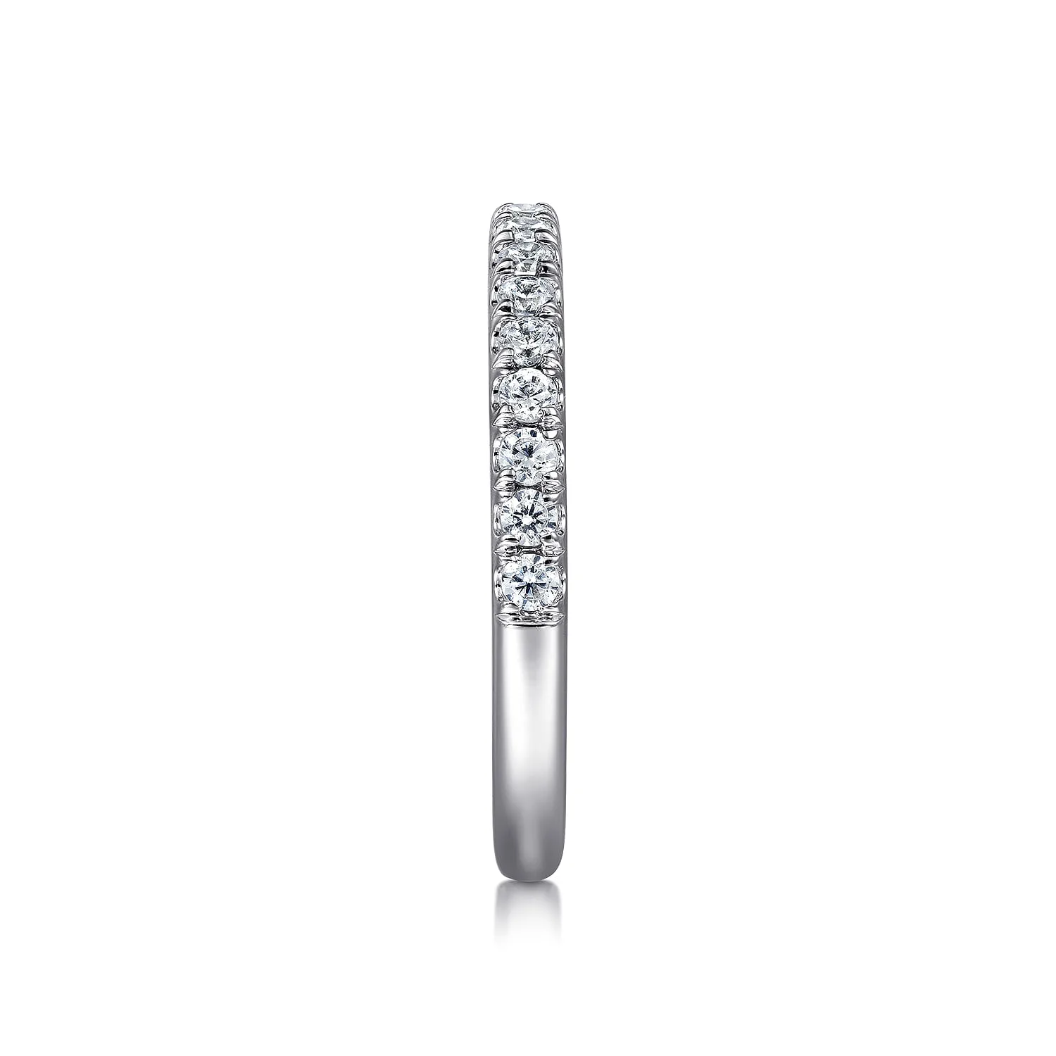 Diamond Wedding Band in 14K White Gold, photograph 5