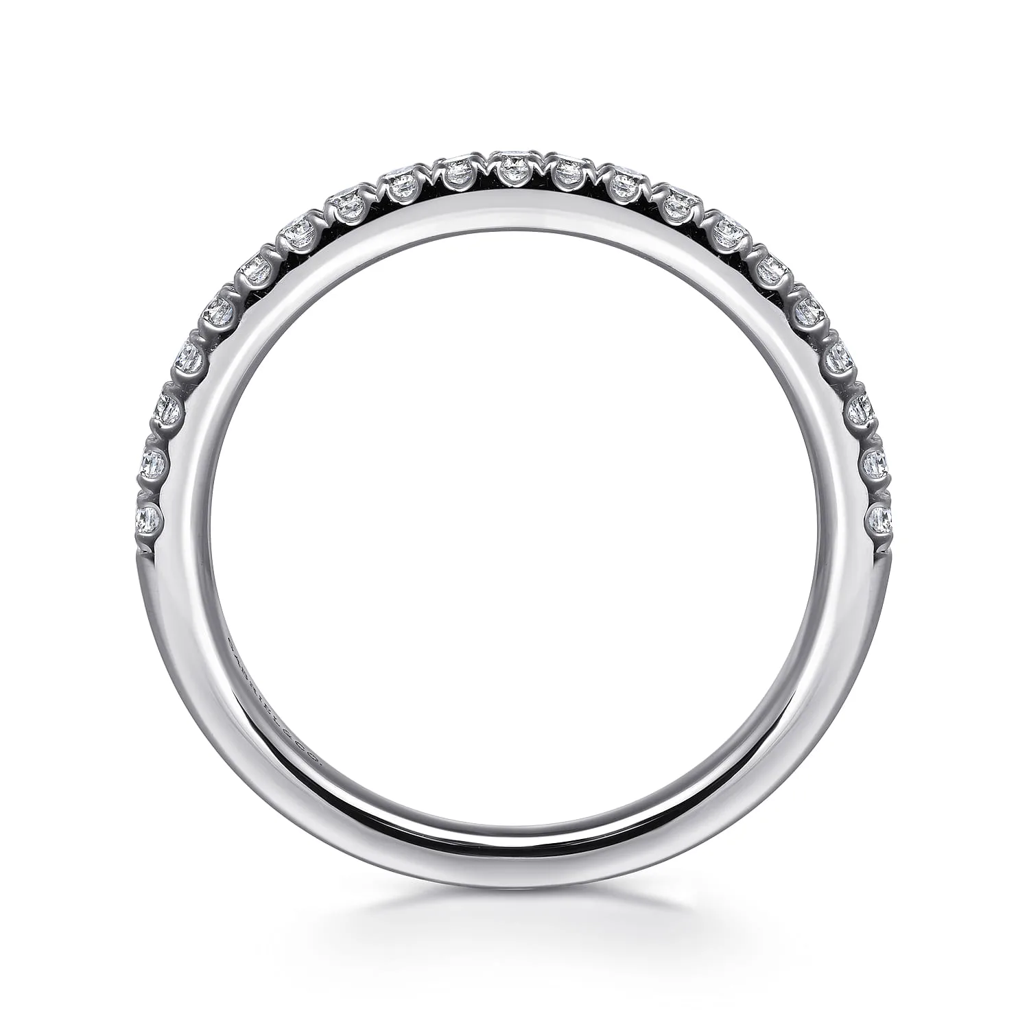 Diamond Matching Wedding Band in 14K White Gold, photograph 2