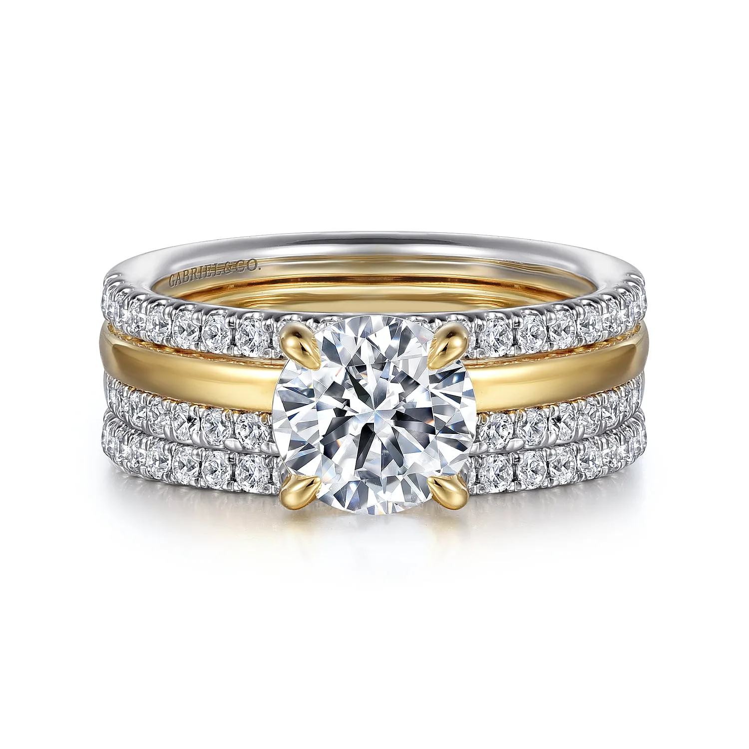 Diamond Matching Wedding Band in 14K White Gold, photograph 4