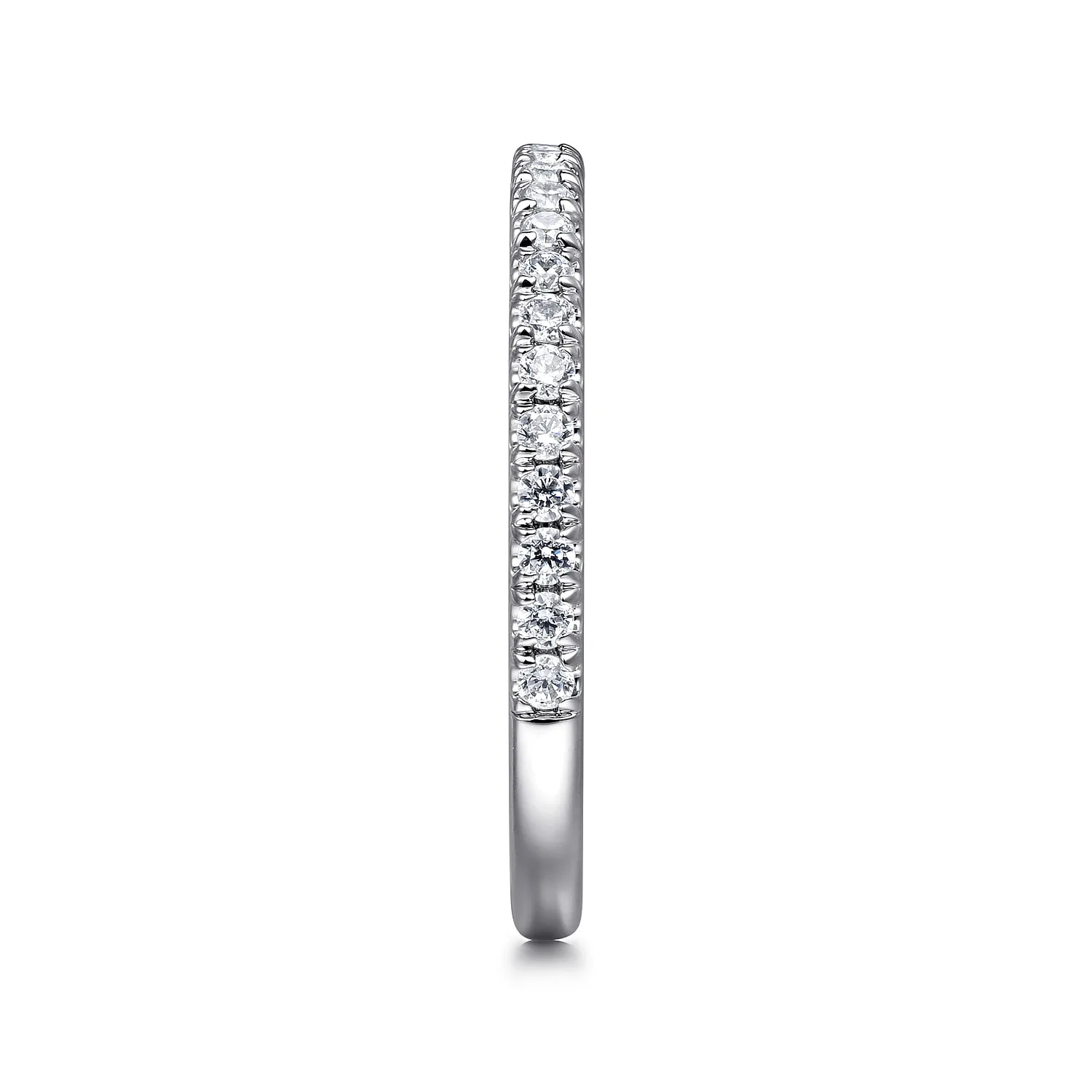 Diamond Matching Wedding Band in 14K White Gold, photograph 5