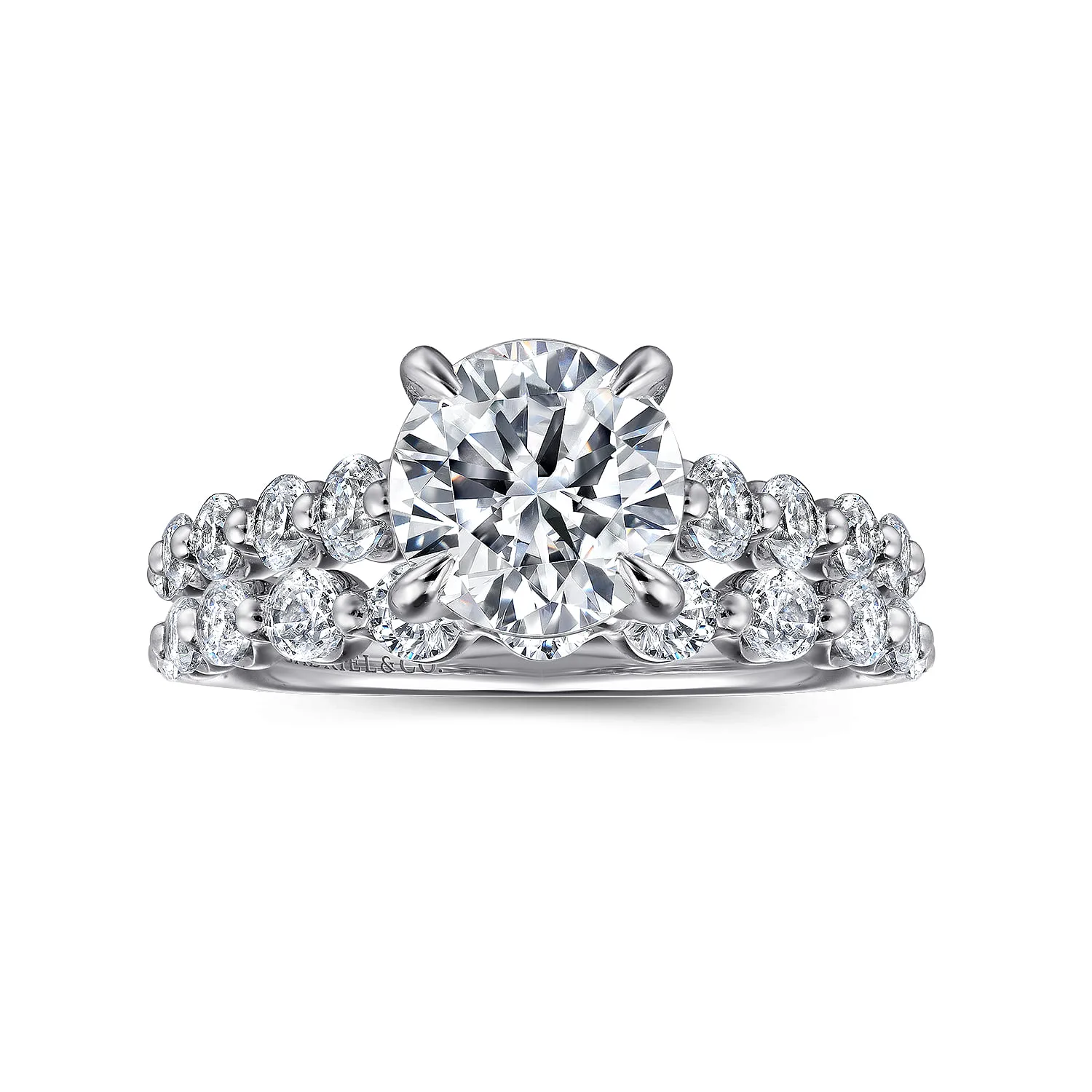Diamond Wedding Band in 14K White Gold, photograph 4
