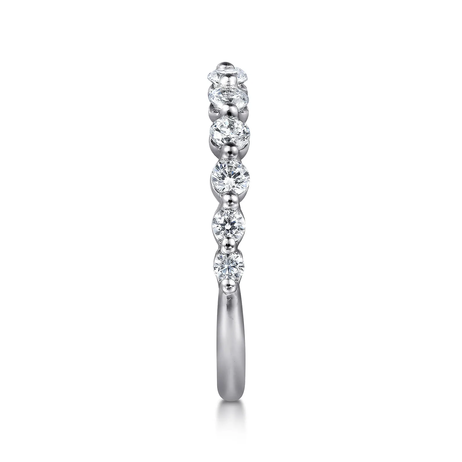 Diamond Wedding Band in 14K White Gold, photograph 5
