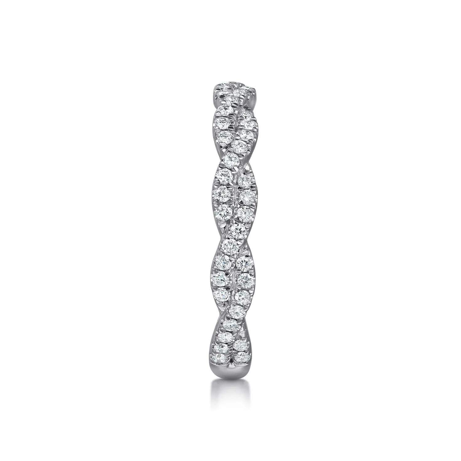 Diamond Matching Wedding Band in 14K White Gold, photograph 5