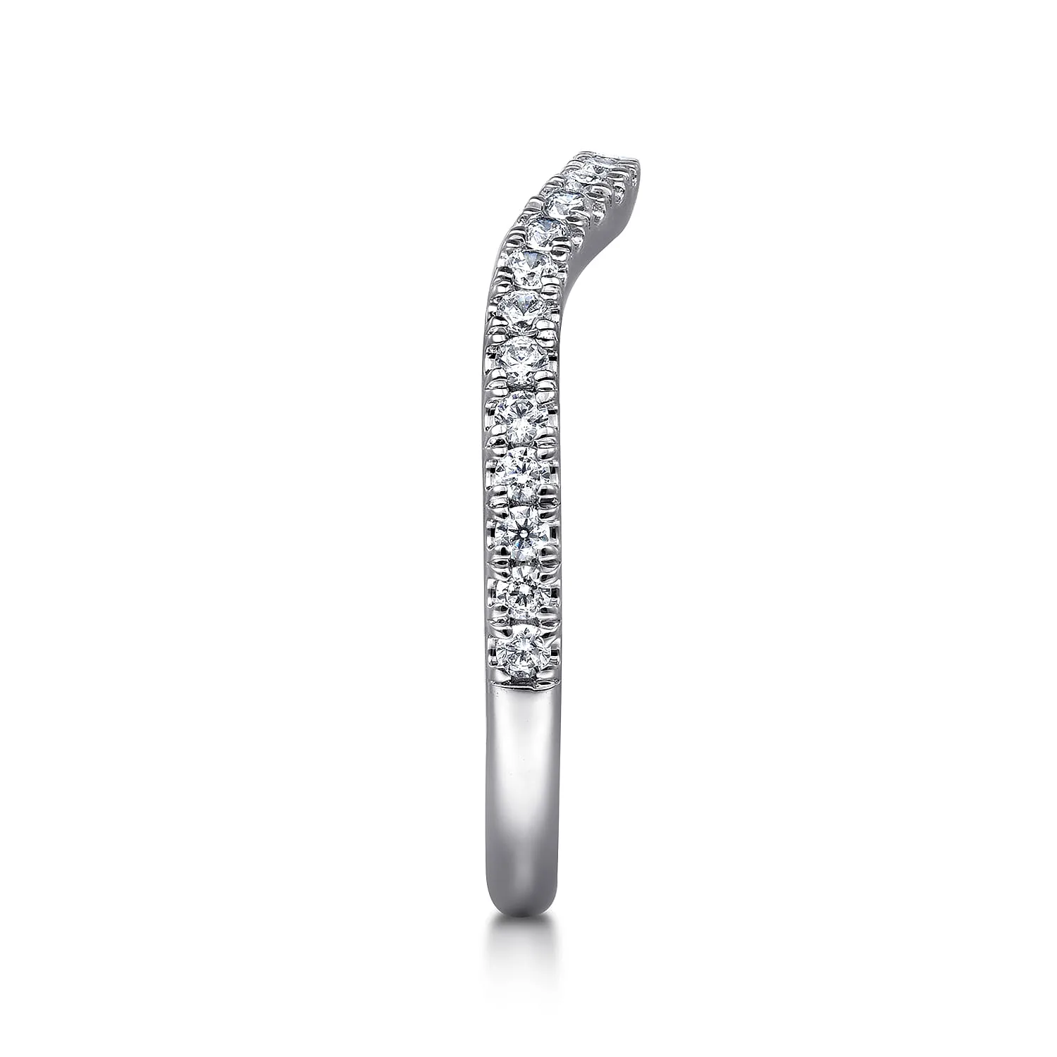 Diamond Wedding Band in 14K White Gold, photograph 5