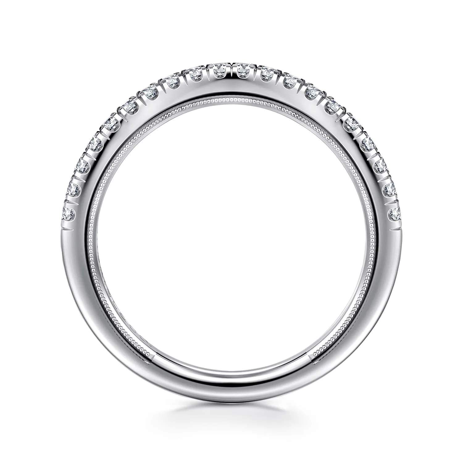 Diamond Matching Wedding Band in 14K White Gold, photograph 2