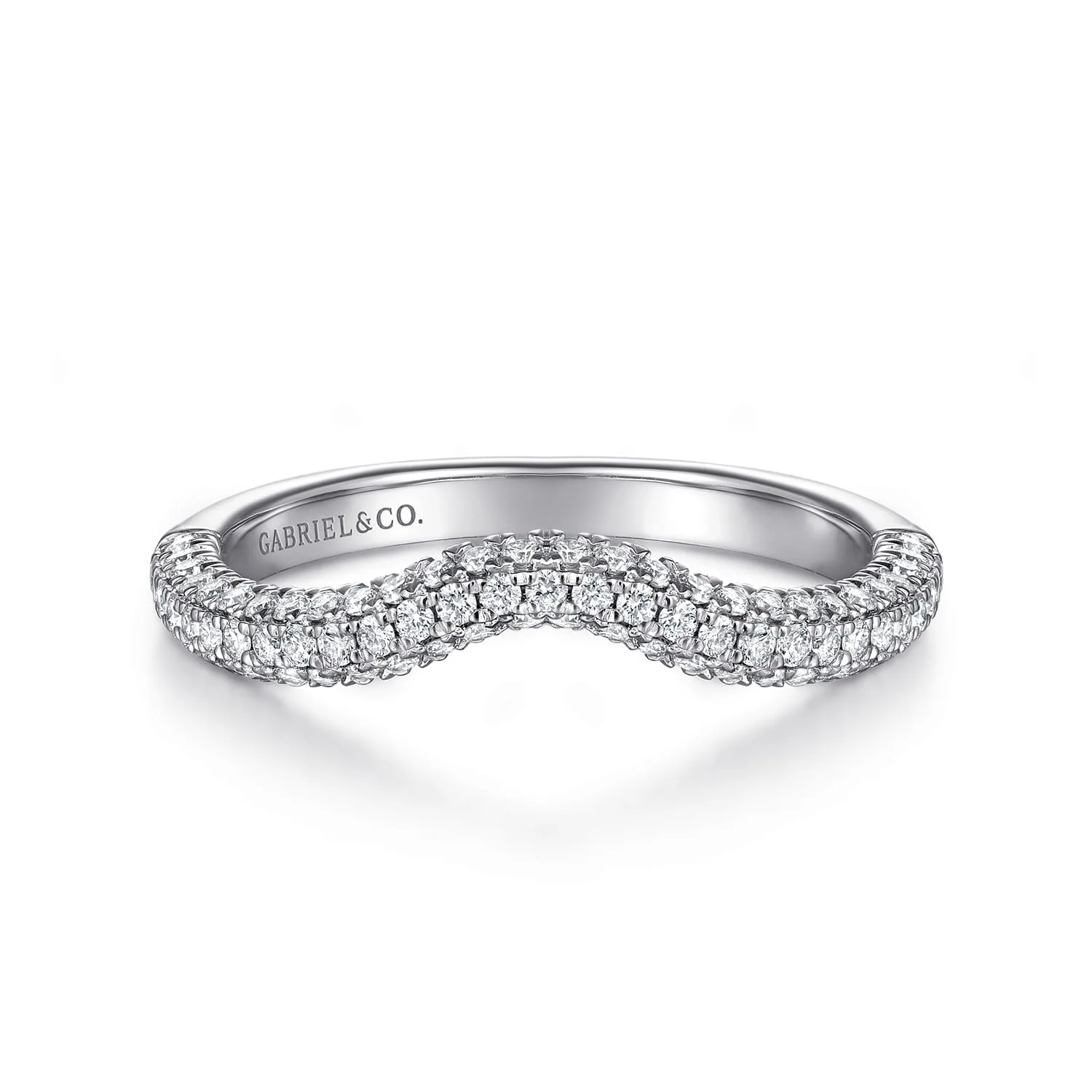 Diamond Matching Wedding Band in 14K White Gold