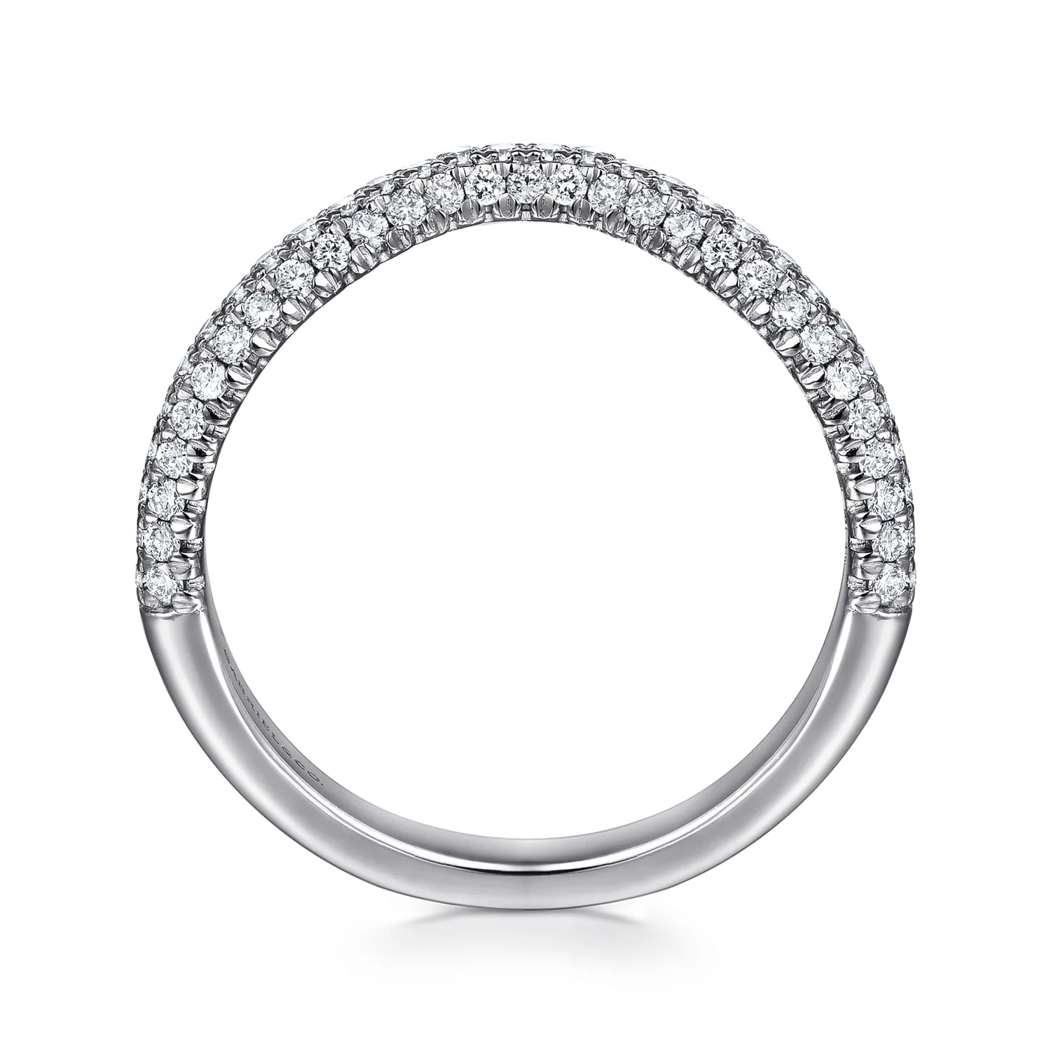 Diamond Matching Wedding Band in 14K White Gold, photograph 2