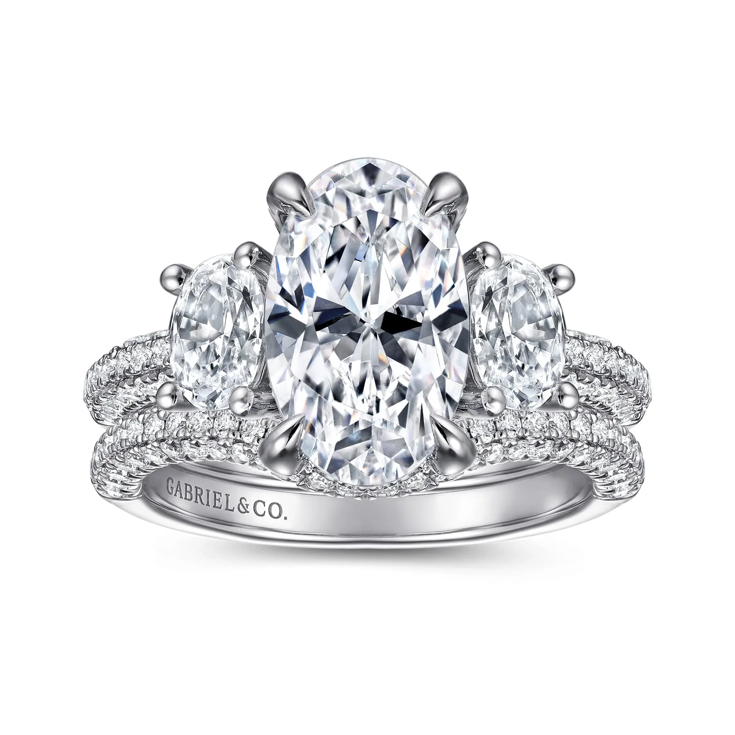 Diamond Matching Wedding Band in 14K White Gold, photograph 4