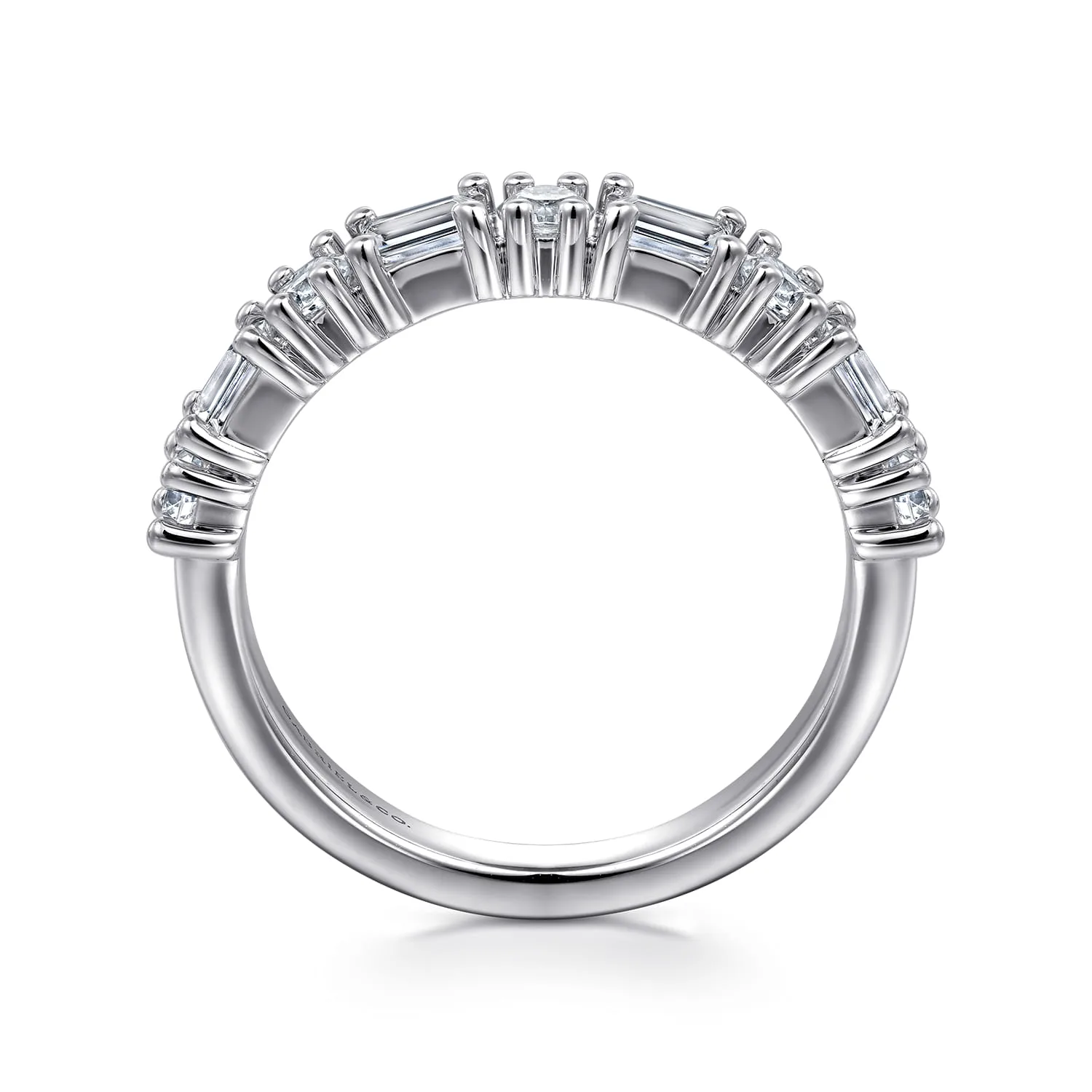 Diamond Matching Wedding Band in 14K White Gold, photograph 2