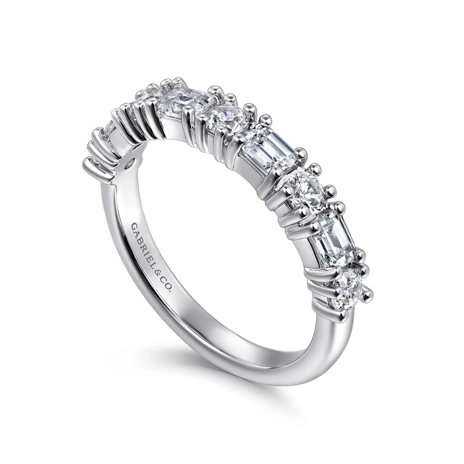 Diamond Matching Wedding Band in 14K White Gold, photograph 3