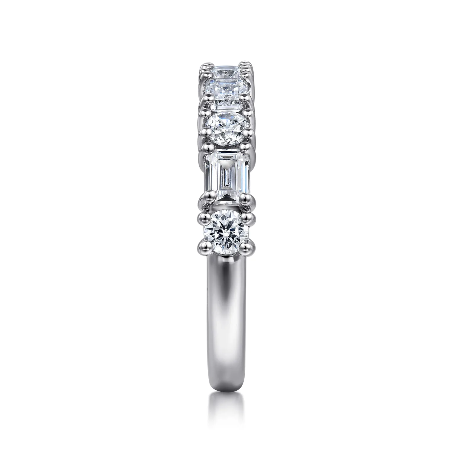 Diamond Matching Wedding Band in 14K White Gold, photograph 5