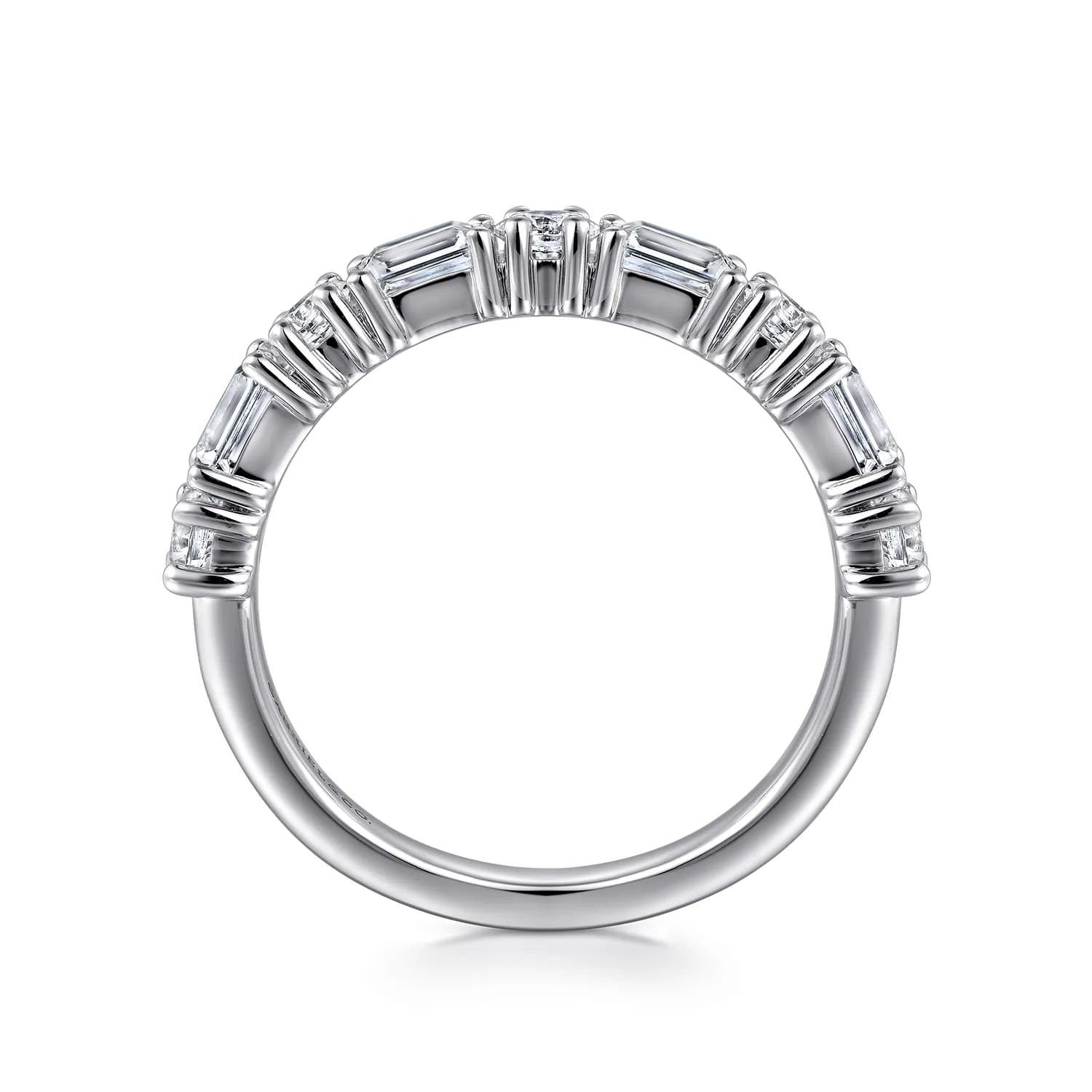 Diamond Matching Wedding Band in 14K White Gold, photograph 2