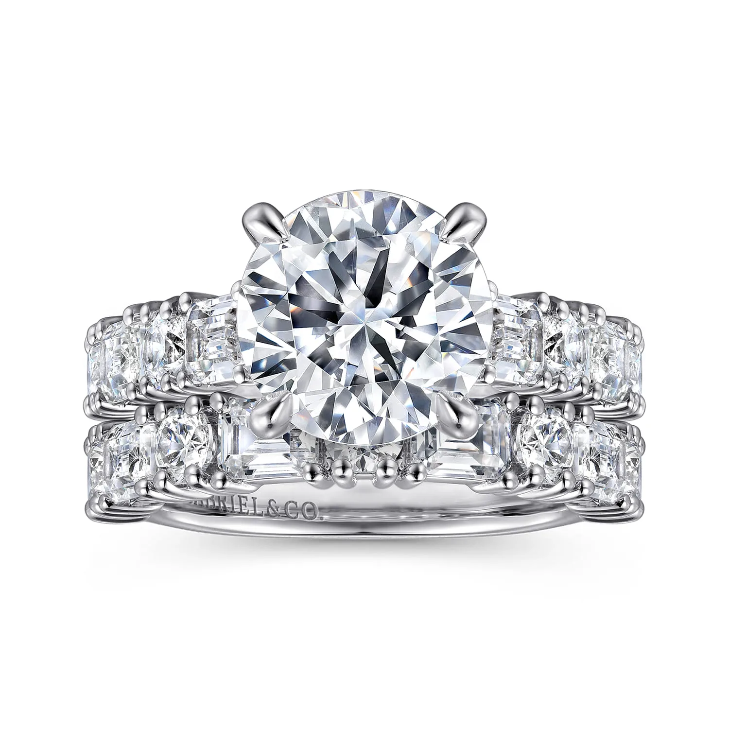Diamond Matching Wedding Band in 14K White Gold, photograph 4