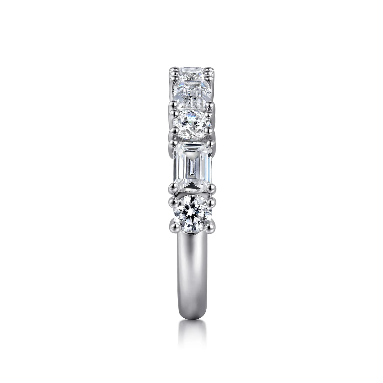 Diamond Matching Wedding Band in 14K White Gold, photograph 5