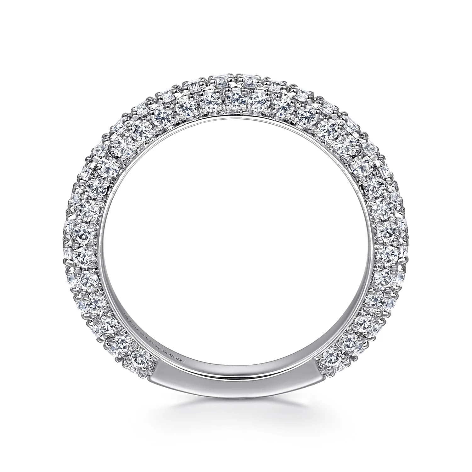 Diamond Matching Wedding Band in 14K White Gold, photograph 2