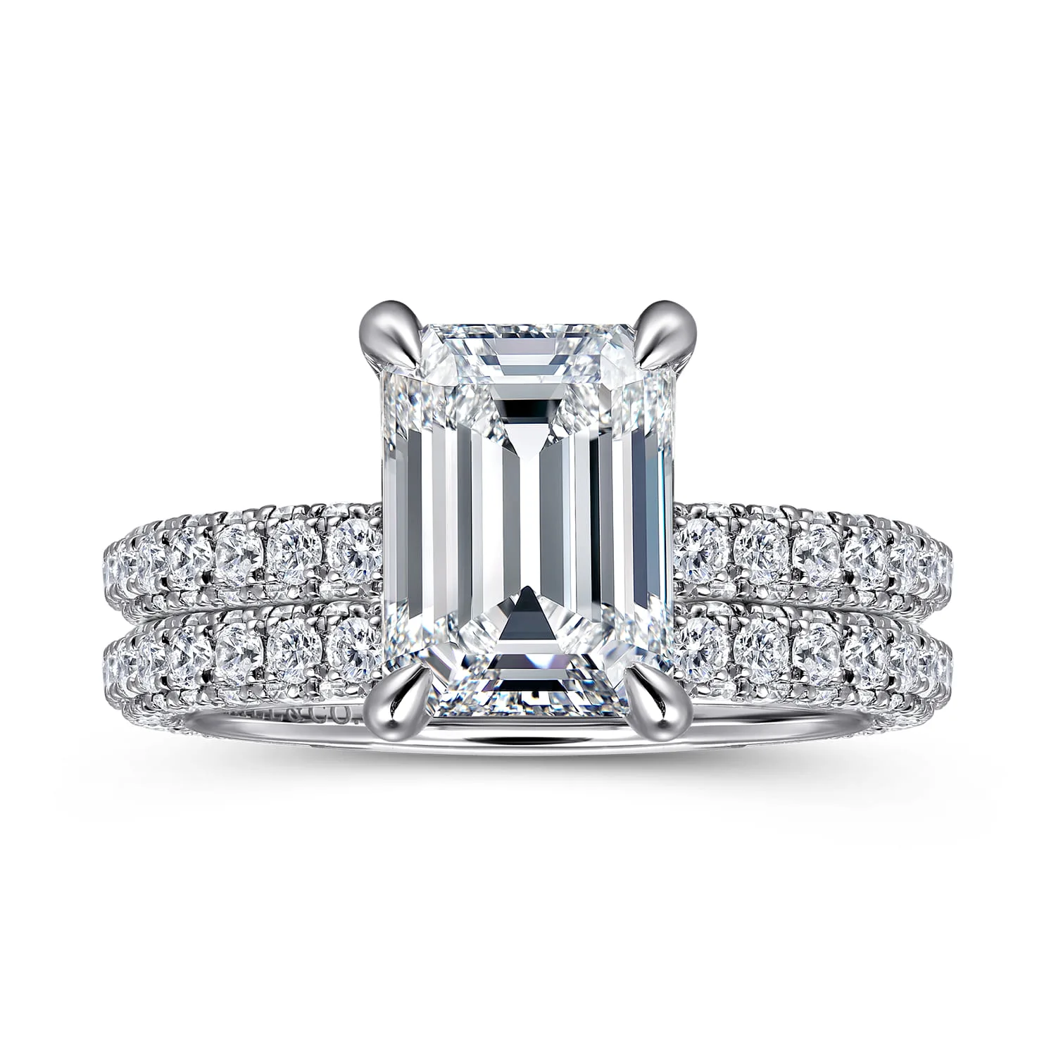 Diamond Matching Wedding Band in 14K White Gold, photograph 4