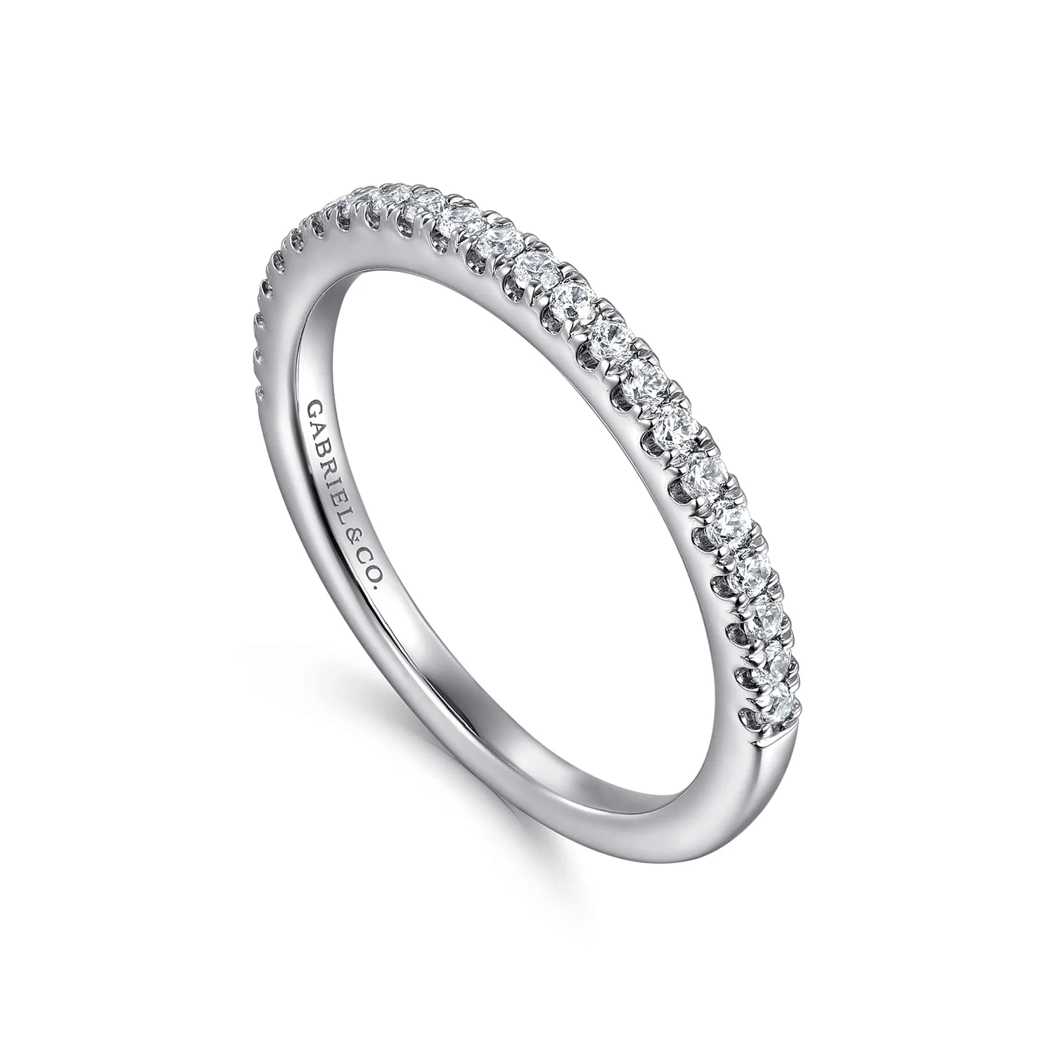 Matching Diamond Wedding Band in 14K White Gold, photograph 3
