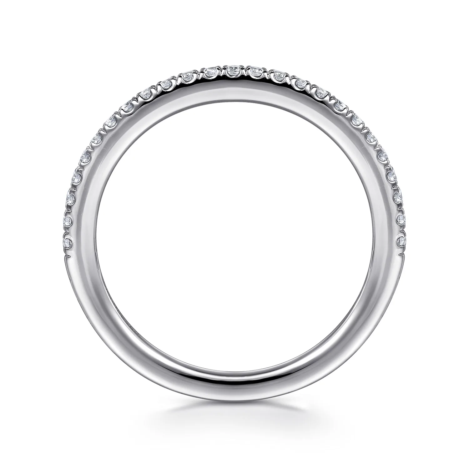 Diamond Matching Wedding Band in 14K White Gold, photograph 2