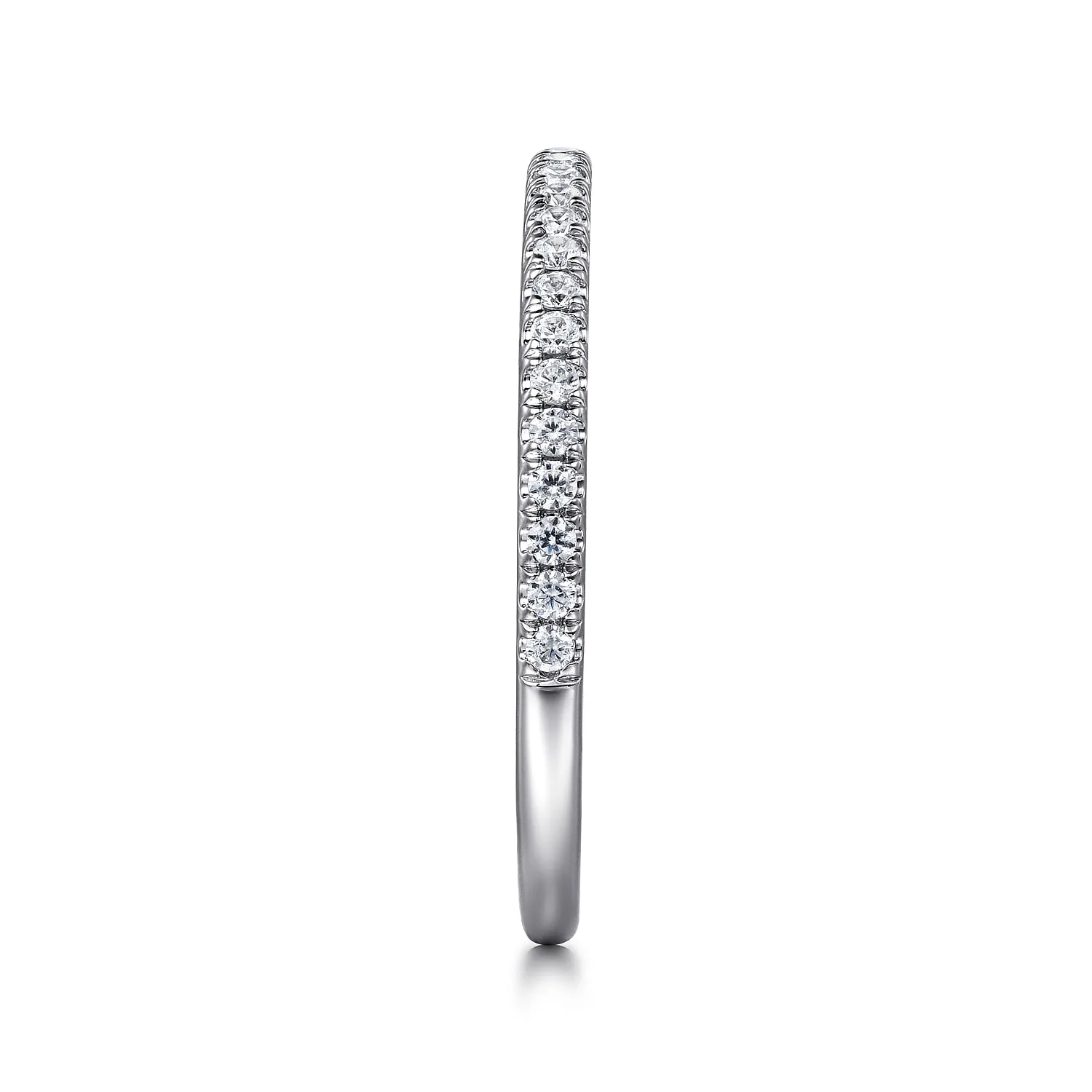 Diamond Matching Wedding Band in 14K White Gold, photograph 5