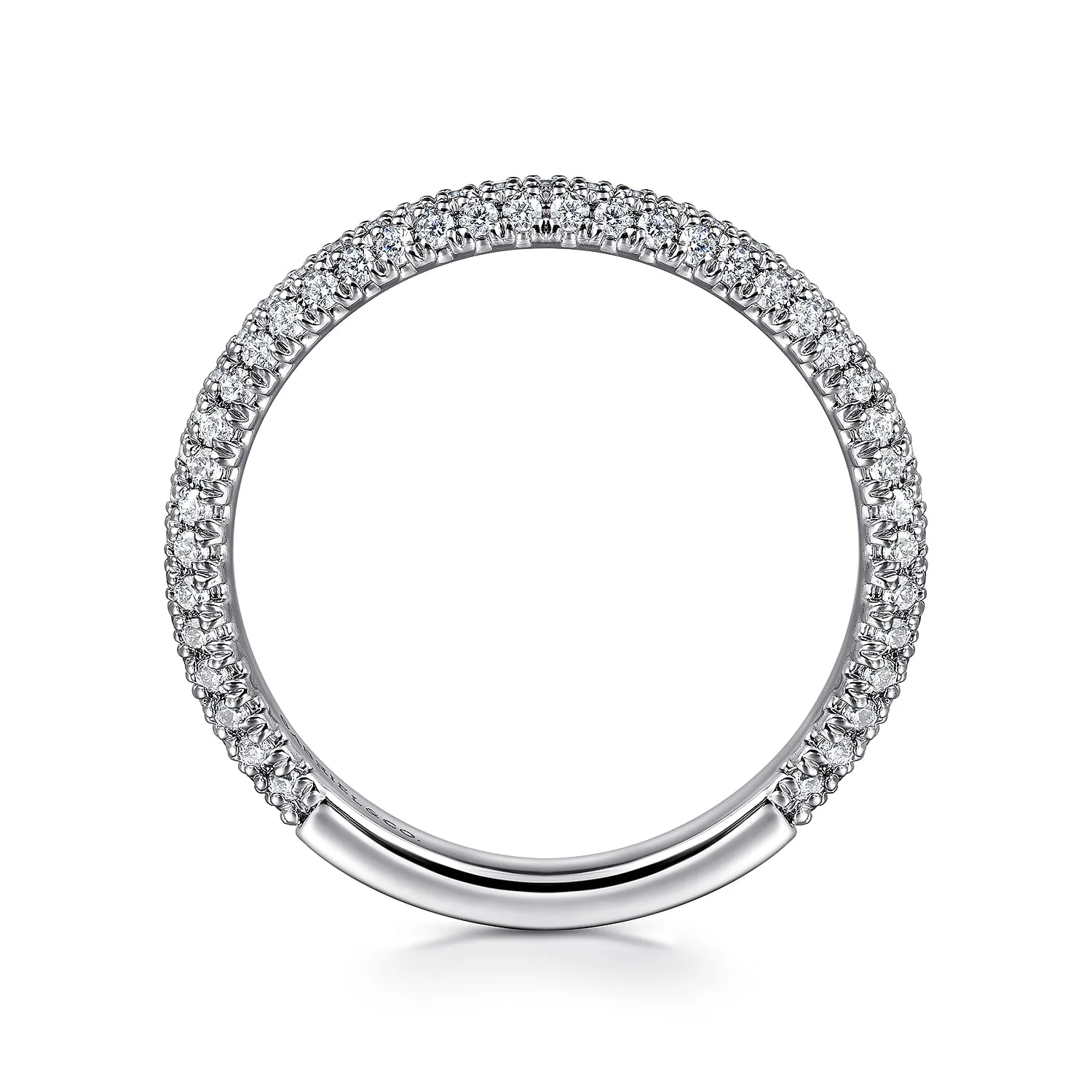 Diamond Matching Wedding Band in 14K White Gold, photograph 2