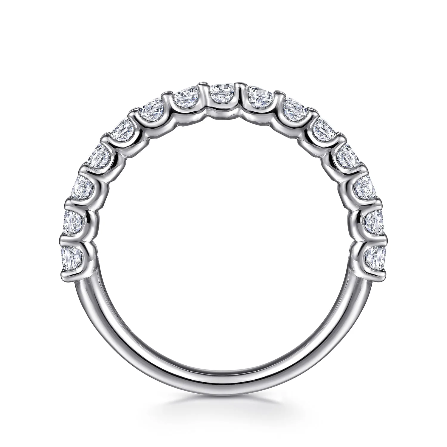 Diamond Matching Wedding Band in 14K White Gold, photograph 2