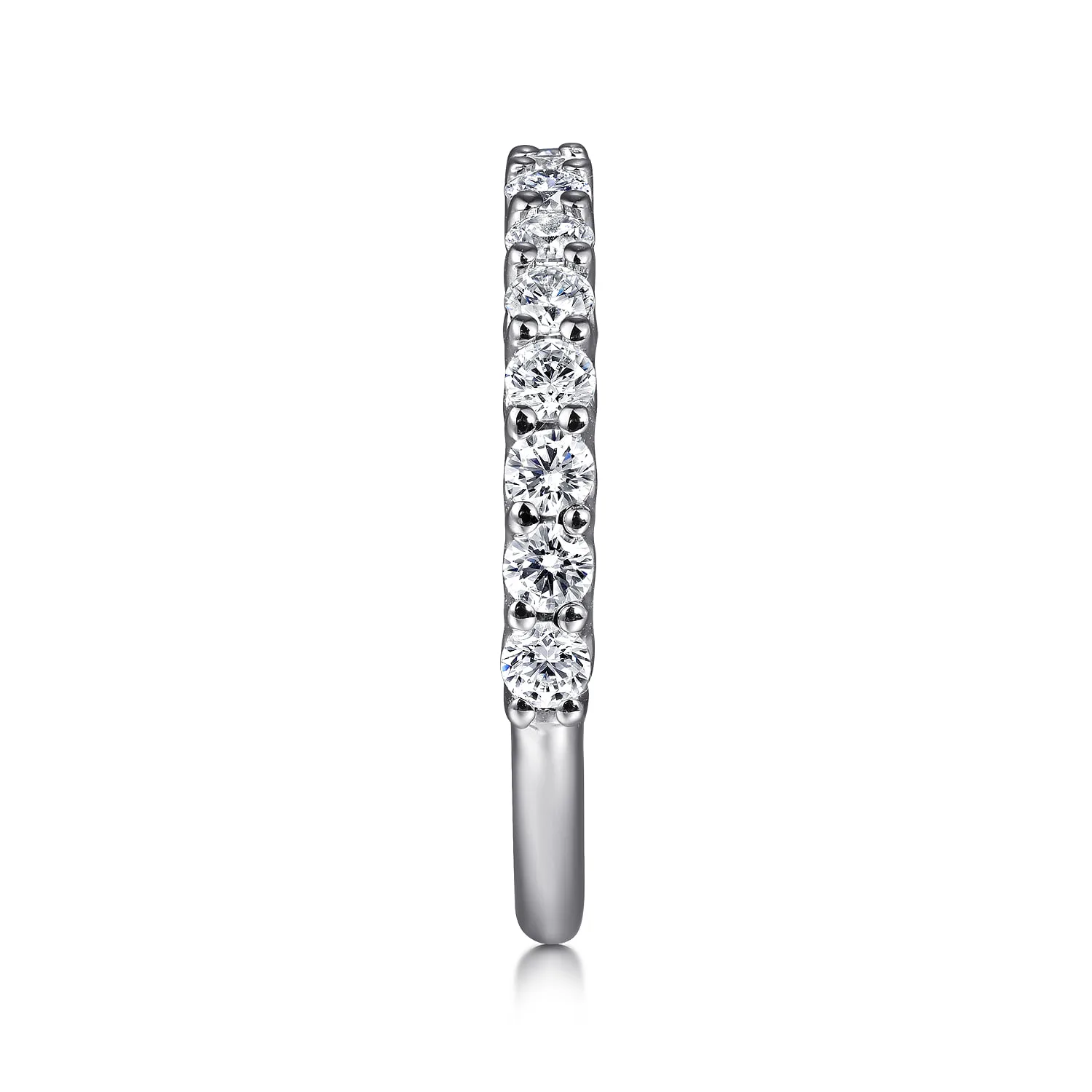 Diamond Matching Wedding Band in 14K White Gold, photograph 4