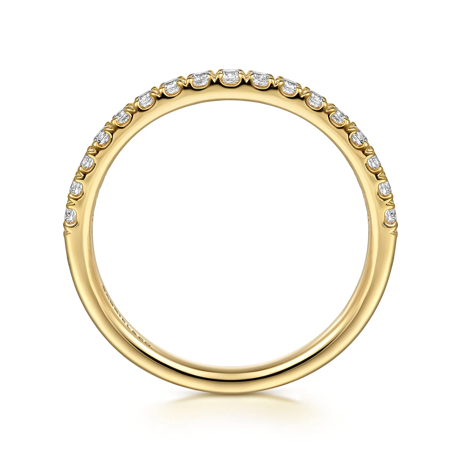 Diamond Matching Wedding Band in 14K Yellow Gold, photograph 2