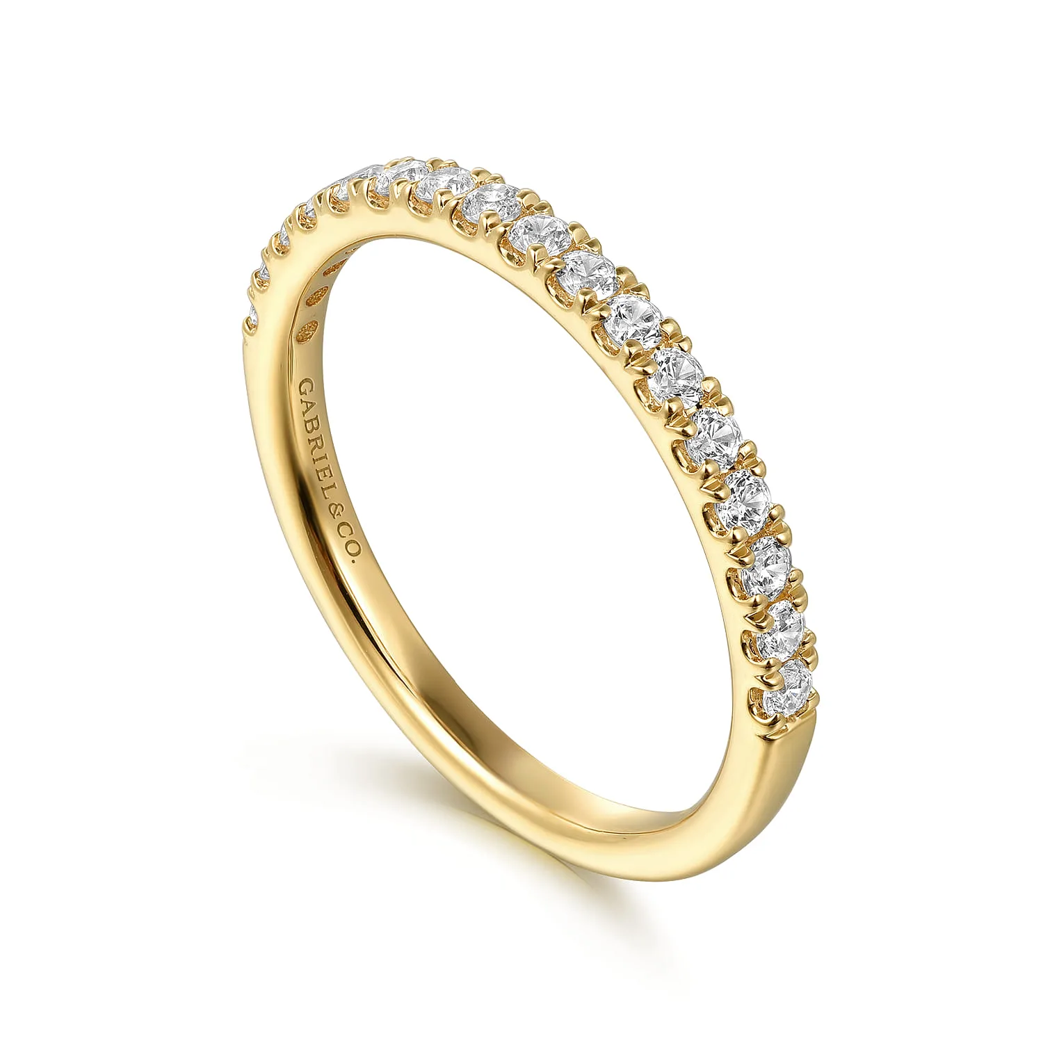 Diamond Matching Wedding Band in 14K Yellow Gold, photograph 3