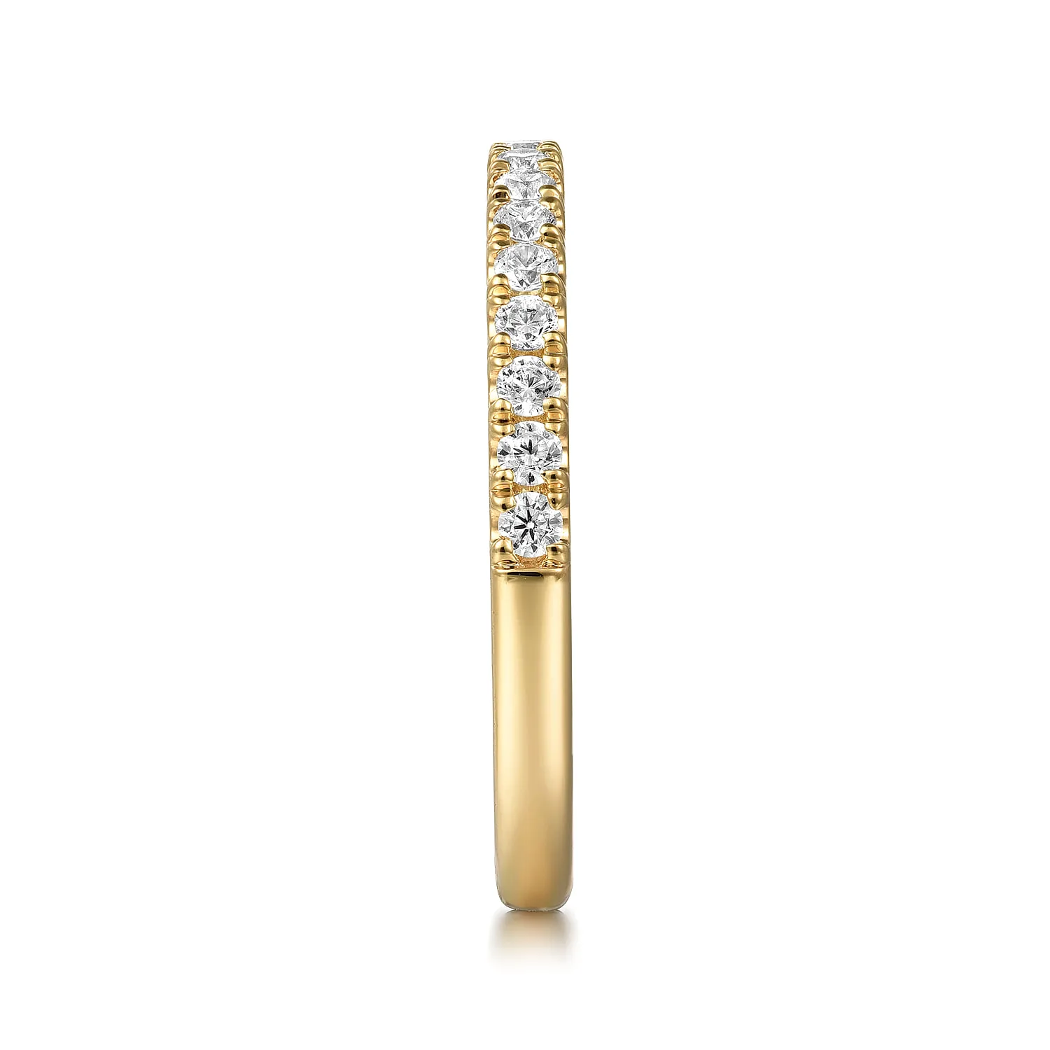 Diamond Matching Wedding Band in 14K Yellow Gold, photograph 5