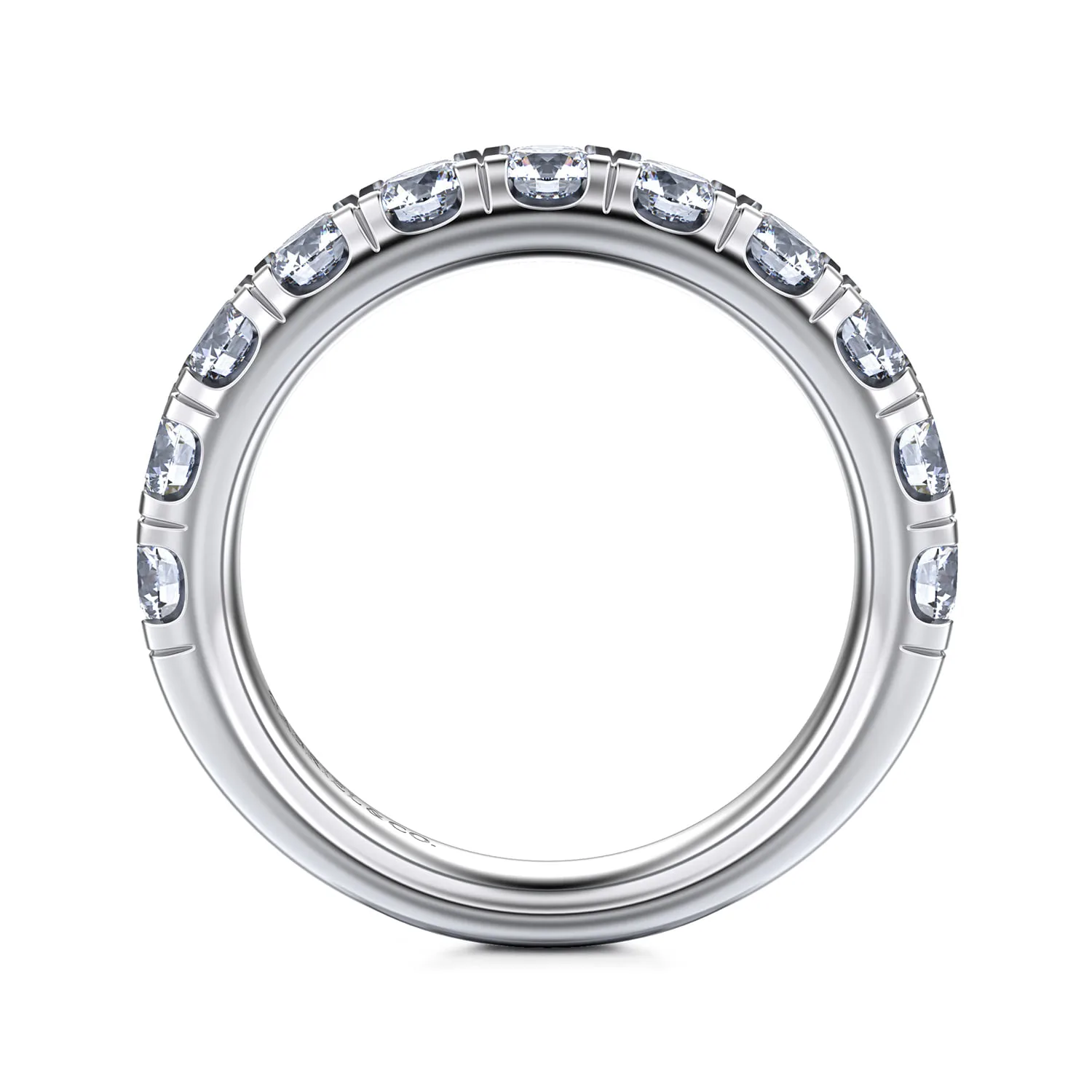 Diamond Matching Wedding Band in 14K White Gold, photograph 2