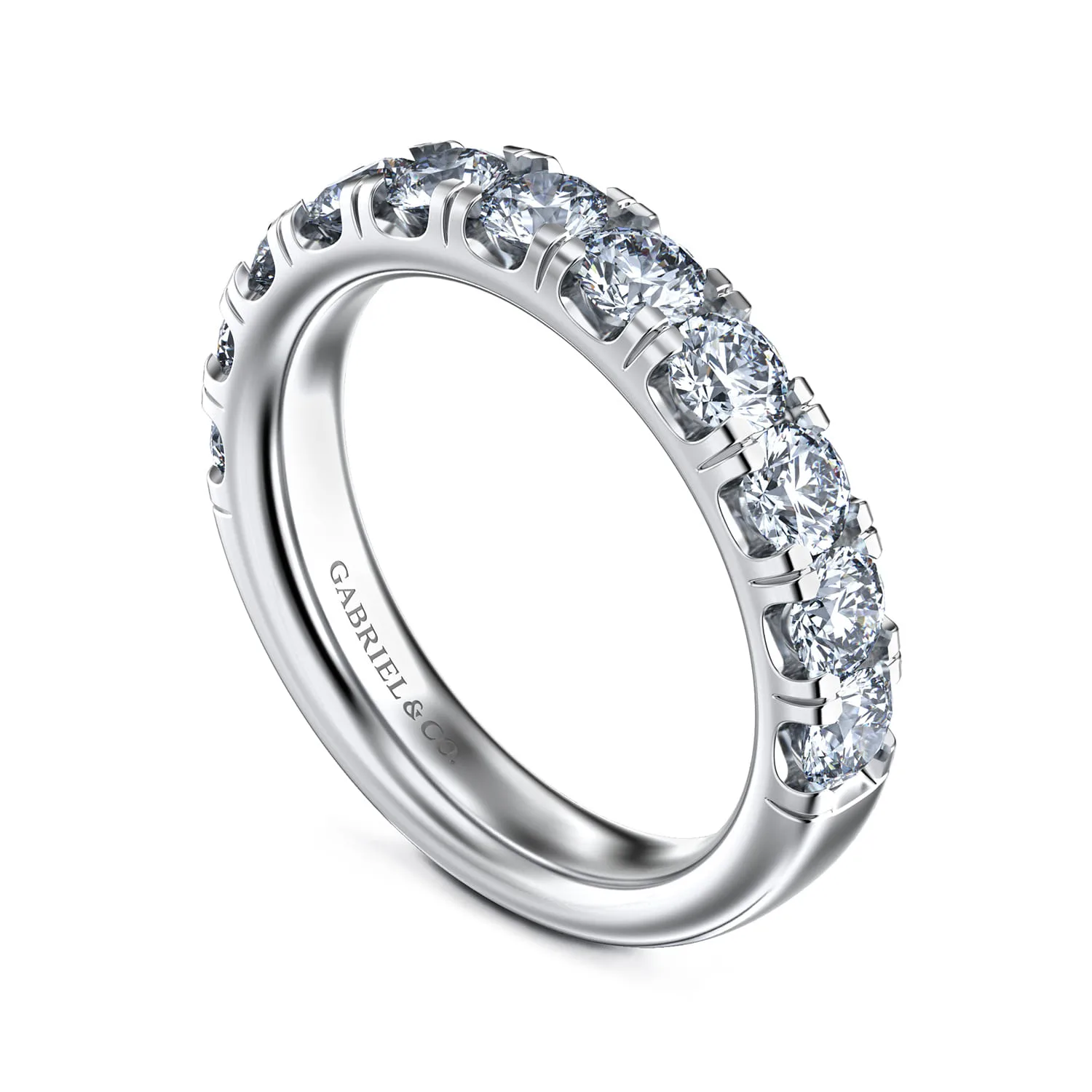 Diamond Matching Wedding Band in 14K White Gold, photograph 3