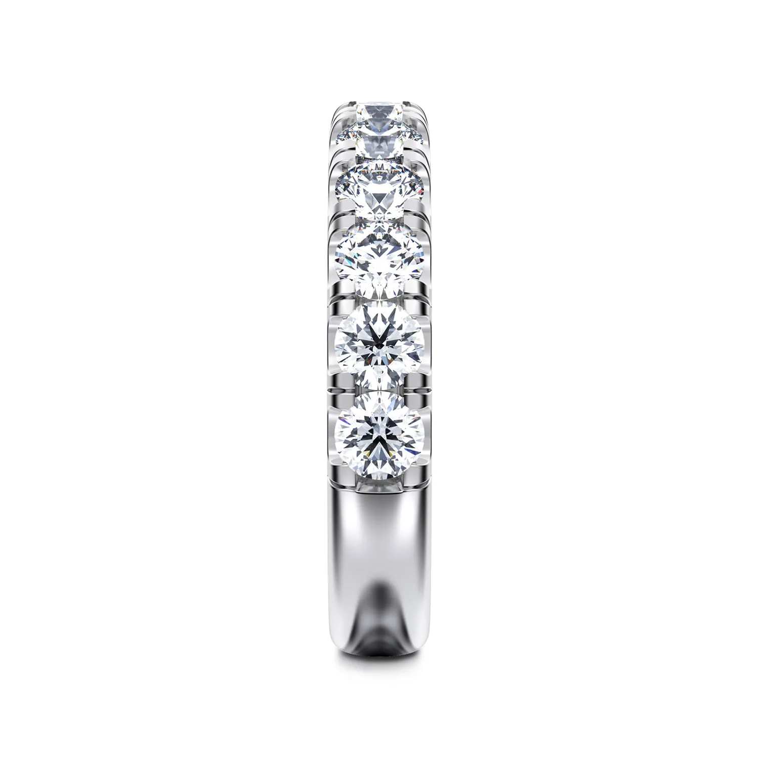 Diamond Matching Wedding Band in 14K White Gold, photograph 5